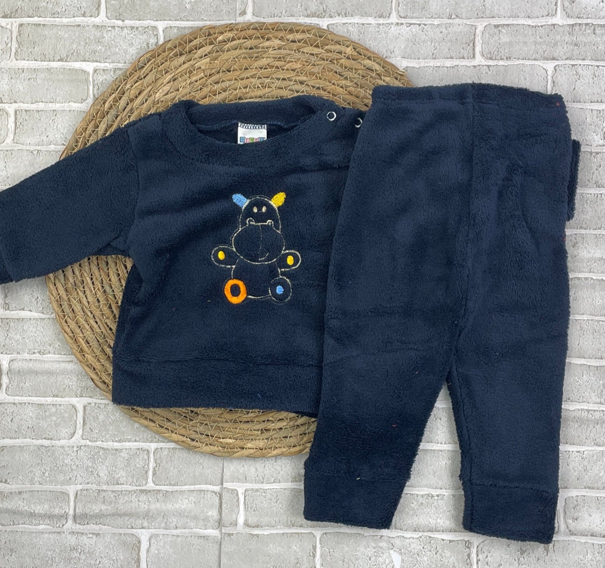 Conjunto Soft Bordado Hipopotamo