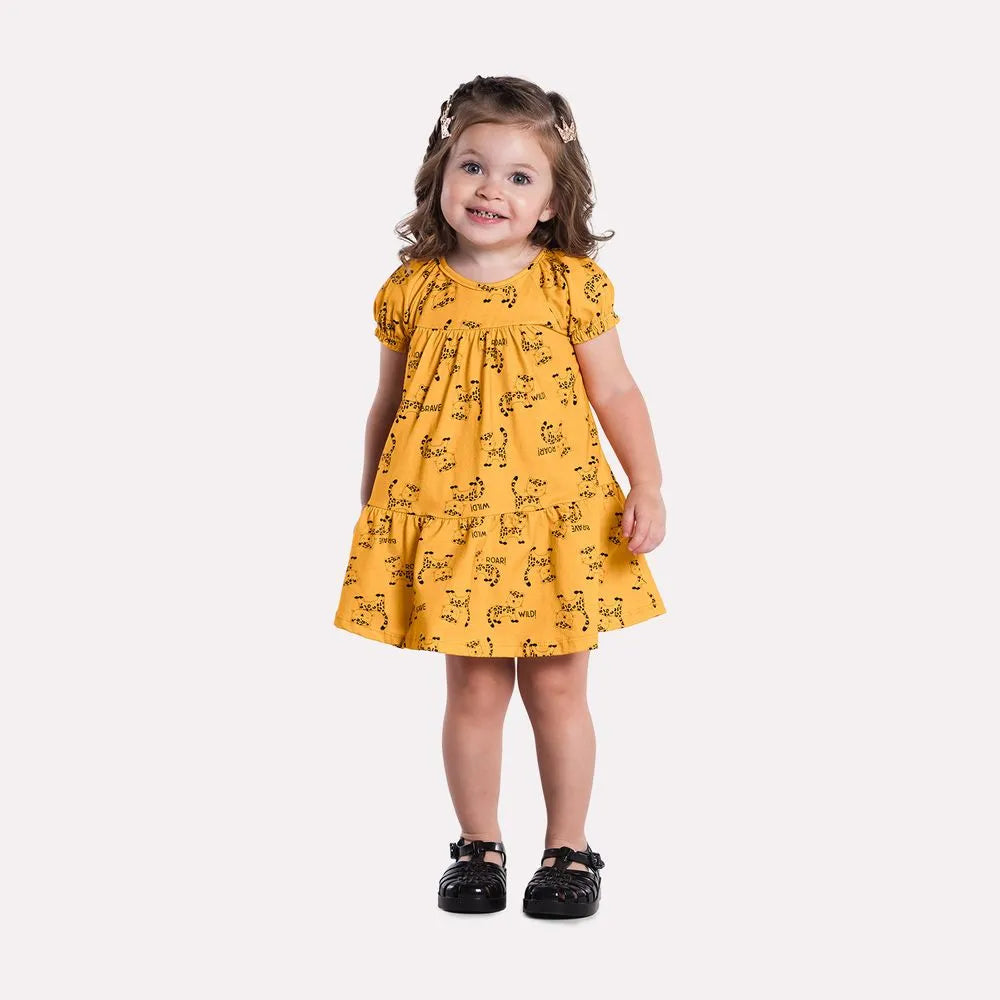 Vestido Kyly Oncinha Roar!