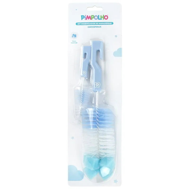 Kit Higienizador Pimpolho De Mamadeiras Com Esponja 2 Peças