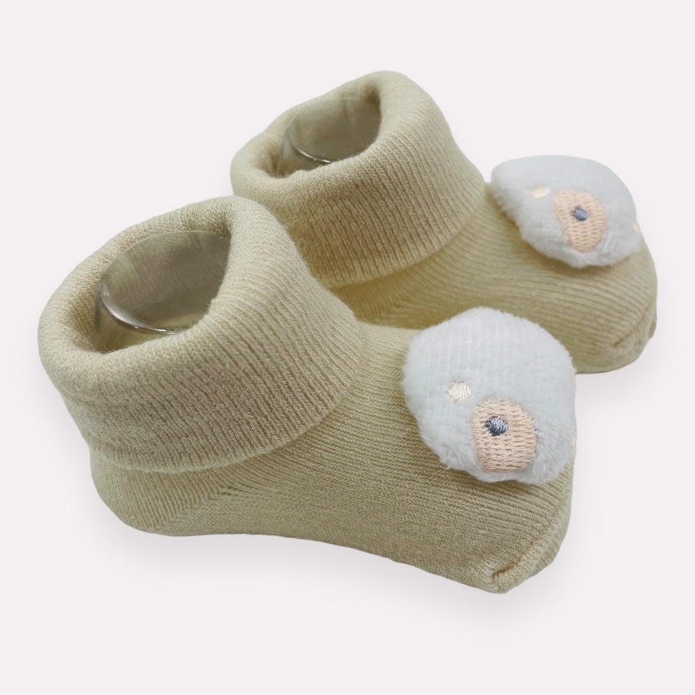 Meia Bichinho Feminino Pimpolho Ovelha Bege Rn