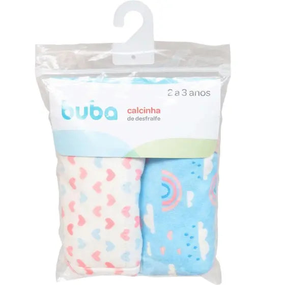 Kit Calcinhas De Desfralde Buba Arco-Iris 2 Peças
