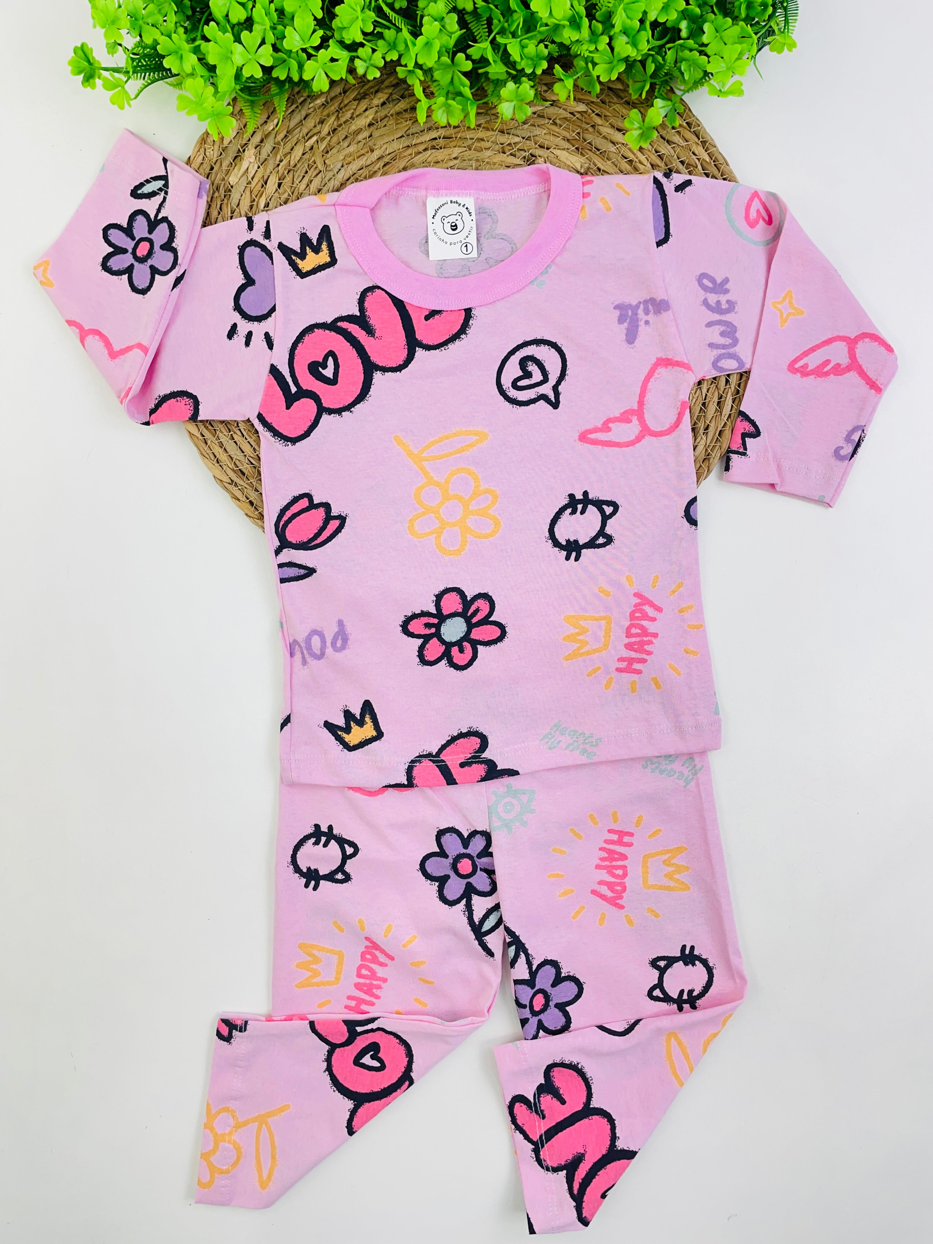 Pijama Manga Longa Mafessoni Love