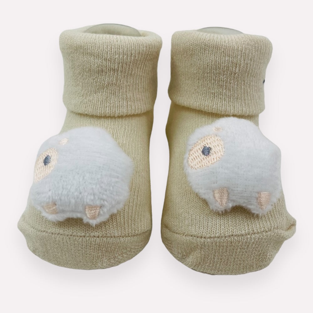 Meia Bichinho Feminino Pimpolho Ovelha Bege Rn