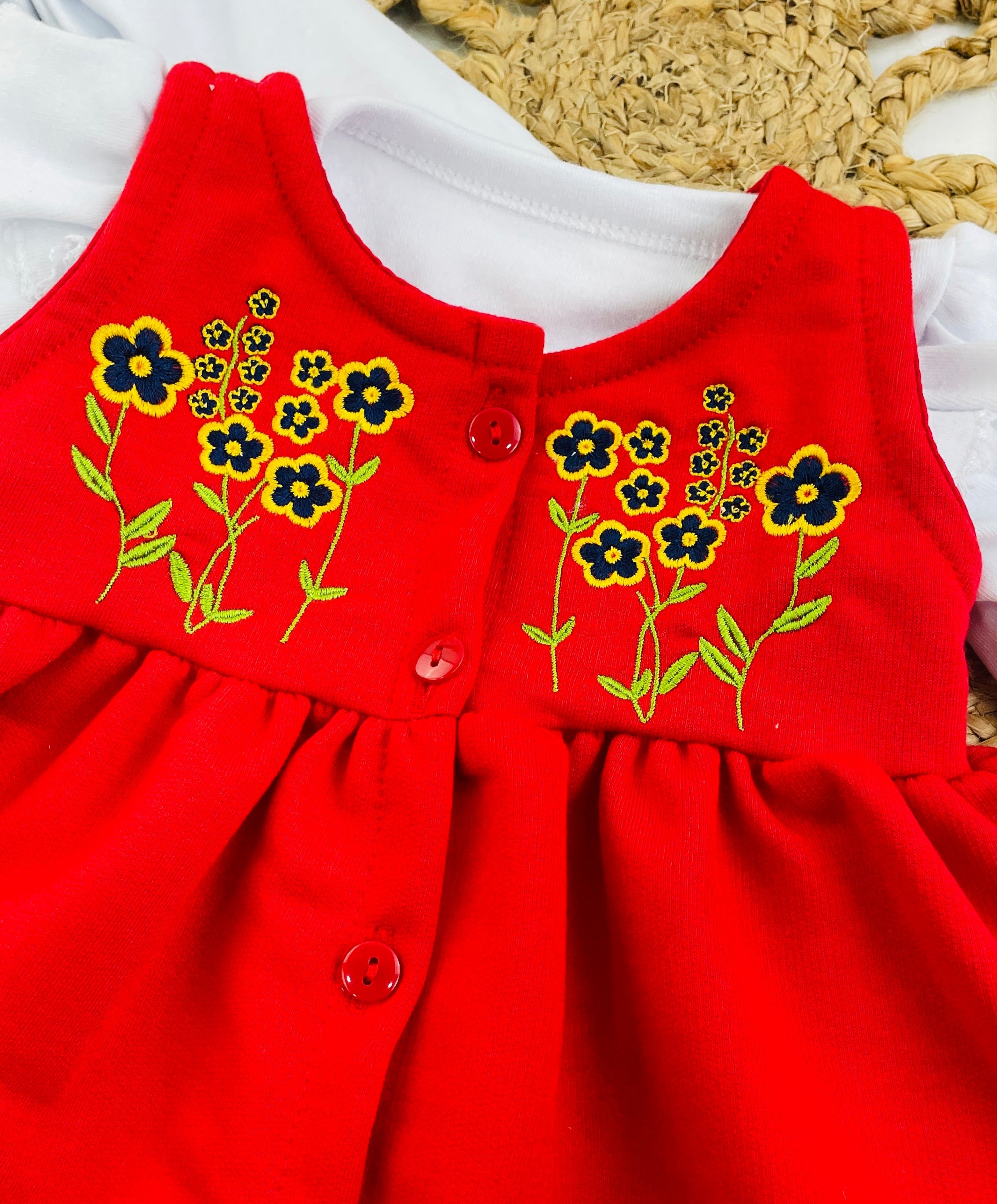 Vestido Brokinha Arranjo De Flores