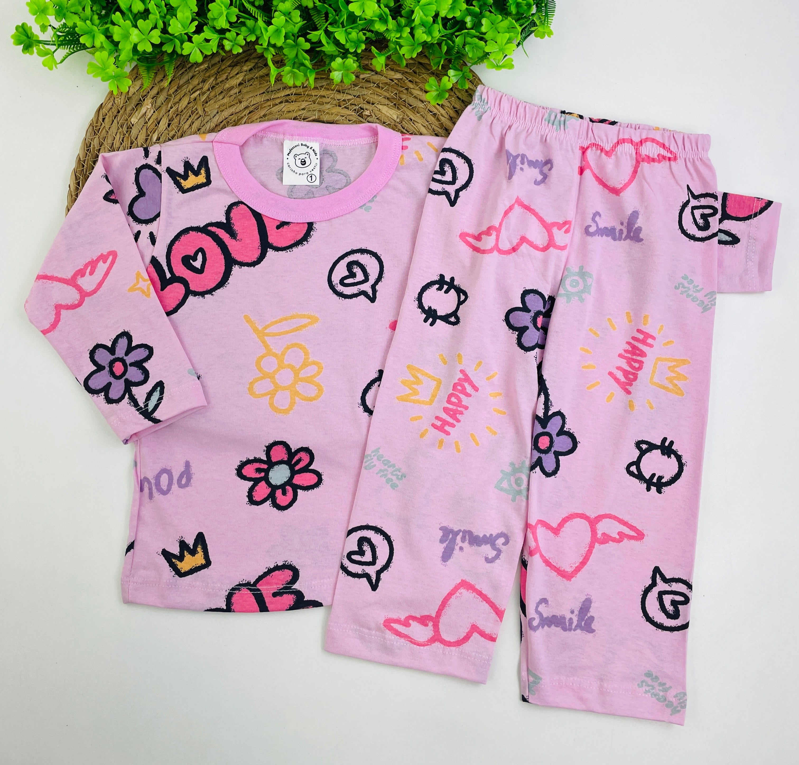 Pijama Manga Longa Mafessoni Love