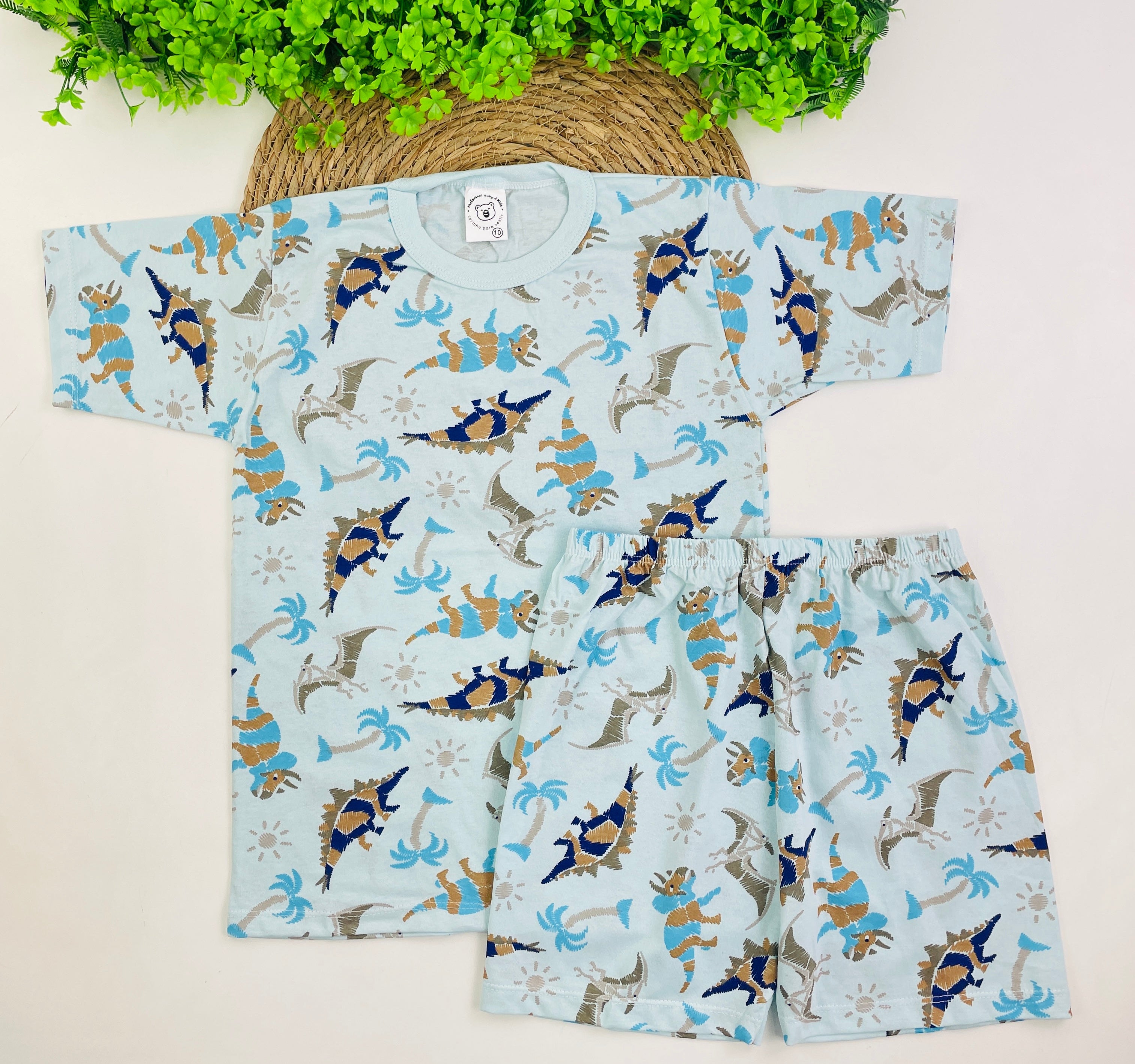 Pijama Meia Manga Mafessoni Dinos
