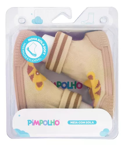 Meia Pimpolho Tigre Com Sola Comfort Com Vira