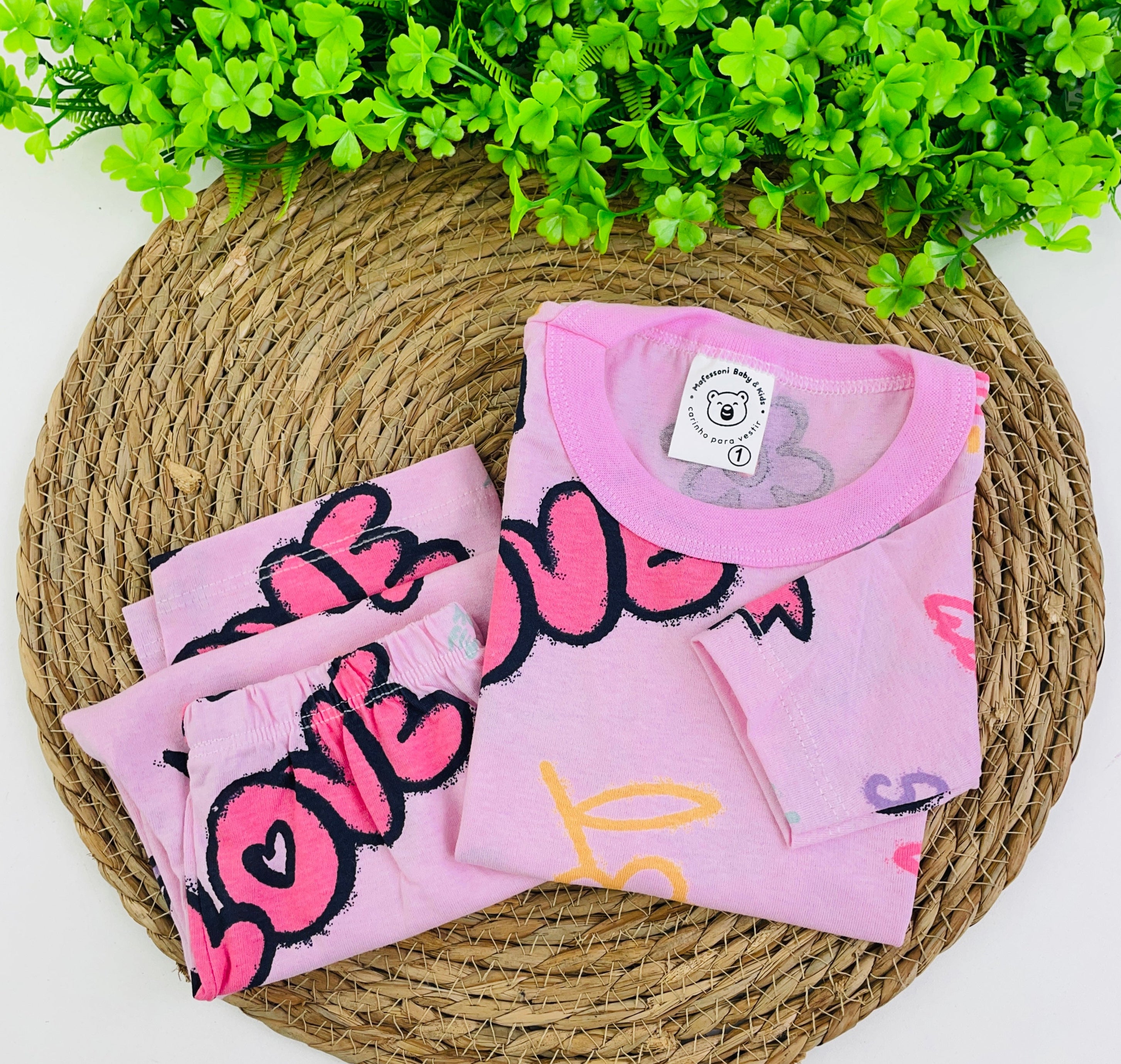 Pijama Manga Longa Mafessoni Love