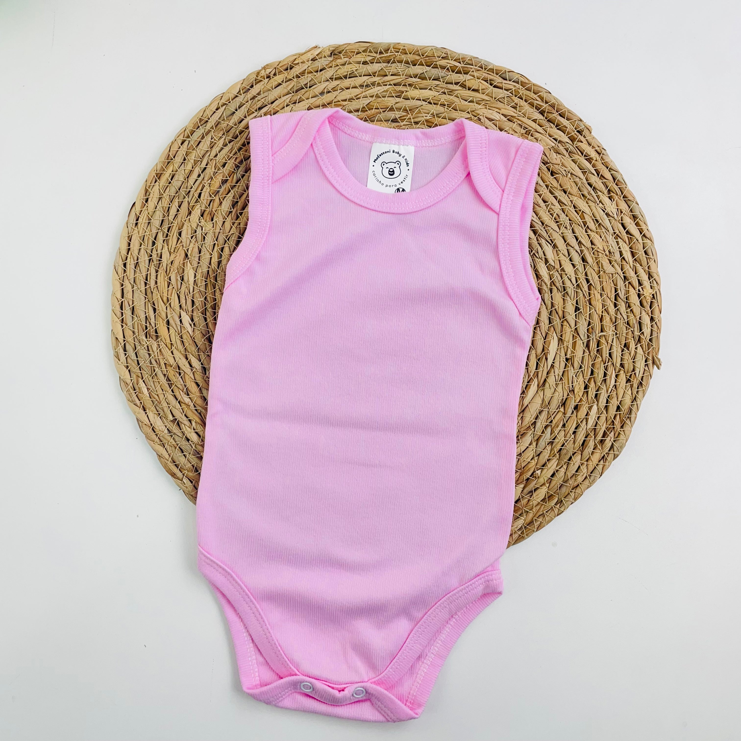 Body Regata Mafessoni Canelado Rosa Claro
