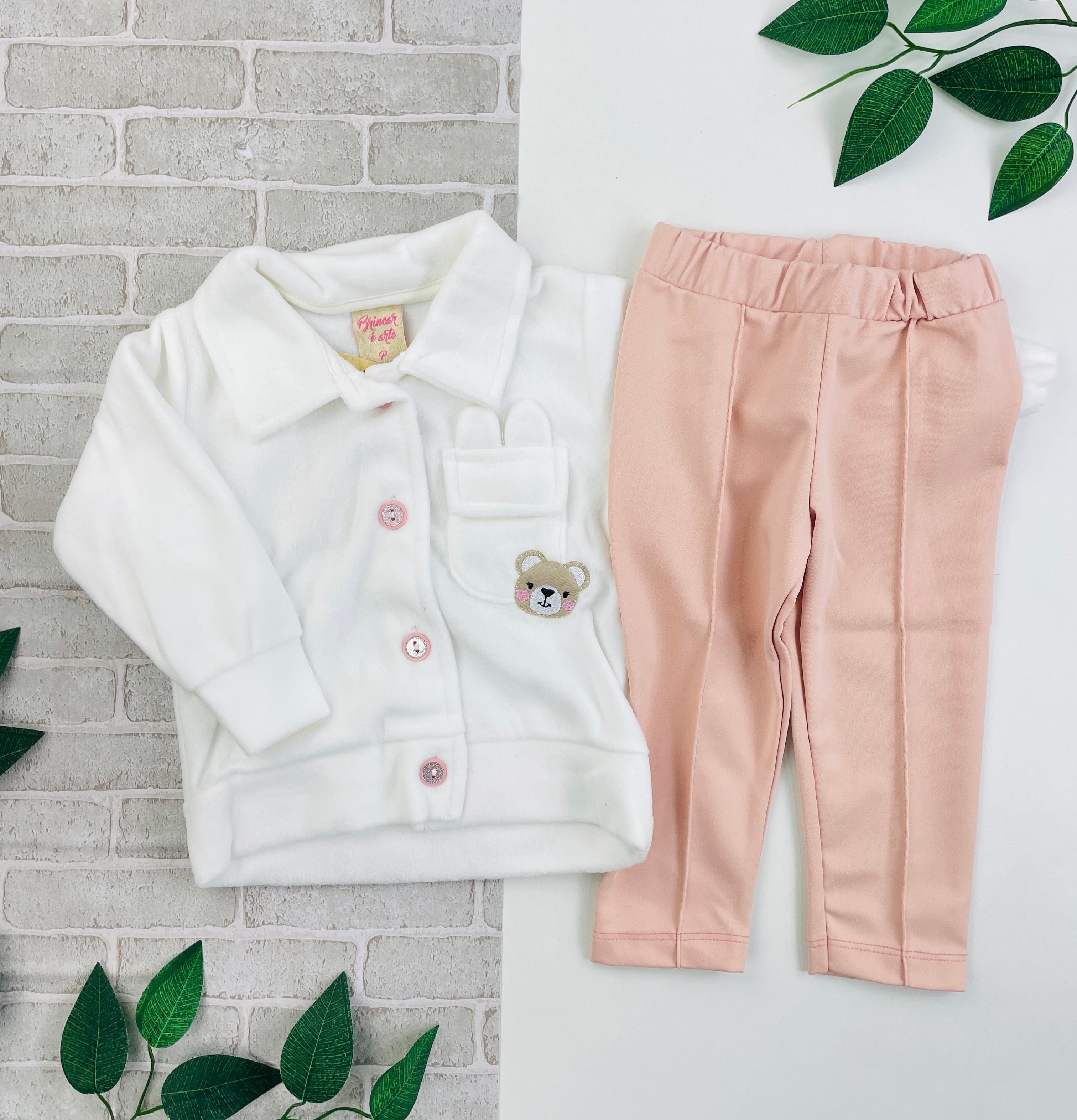 Conjunto Feminino Brincar E Arte Casaco Microsoft Premium