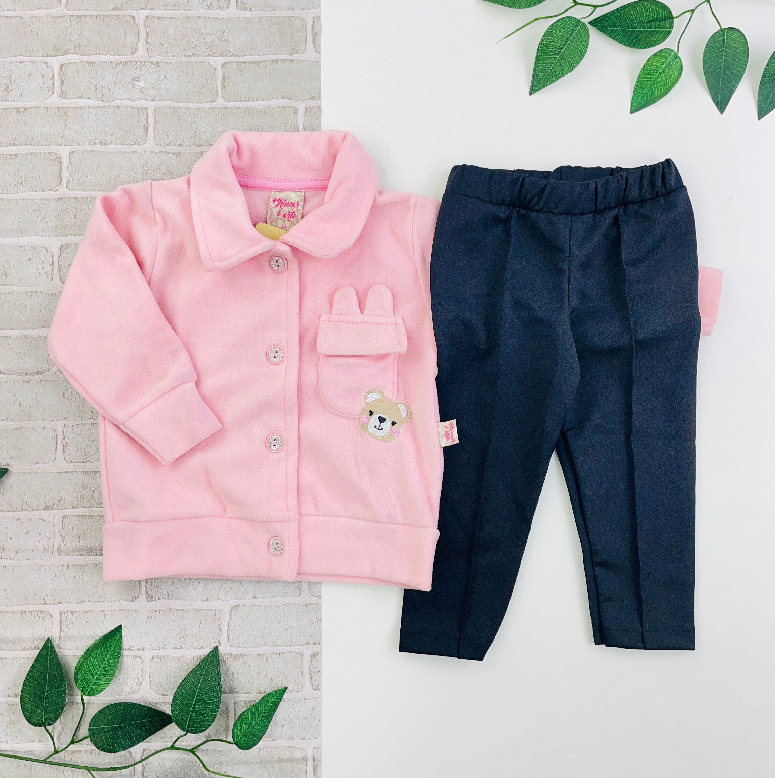 Conjunto Feminino Brincar E Arte Casaco Microsoft Premium