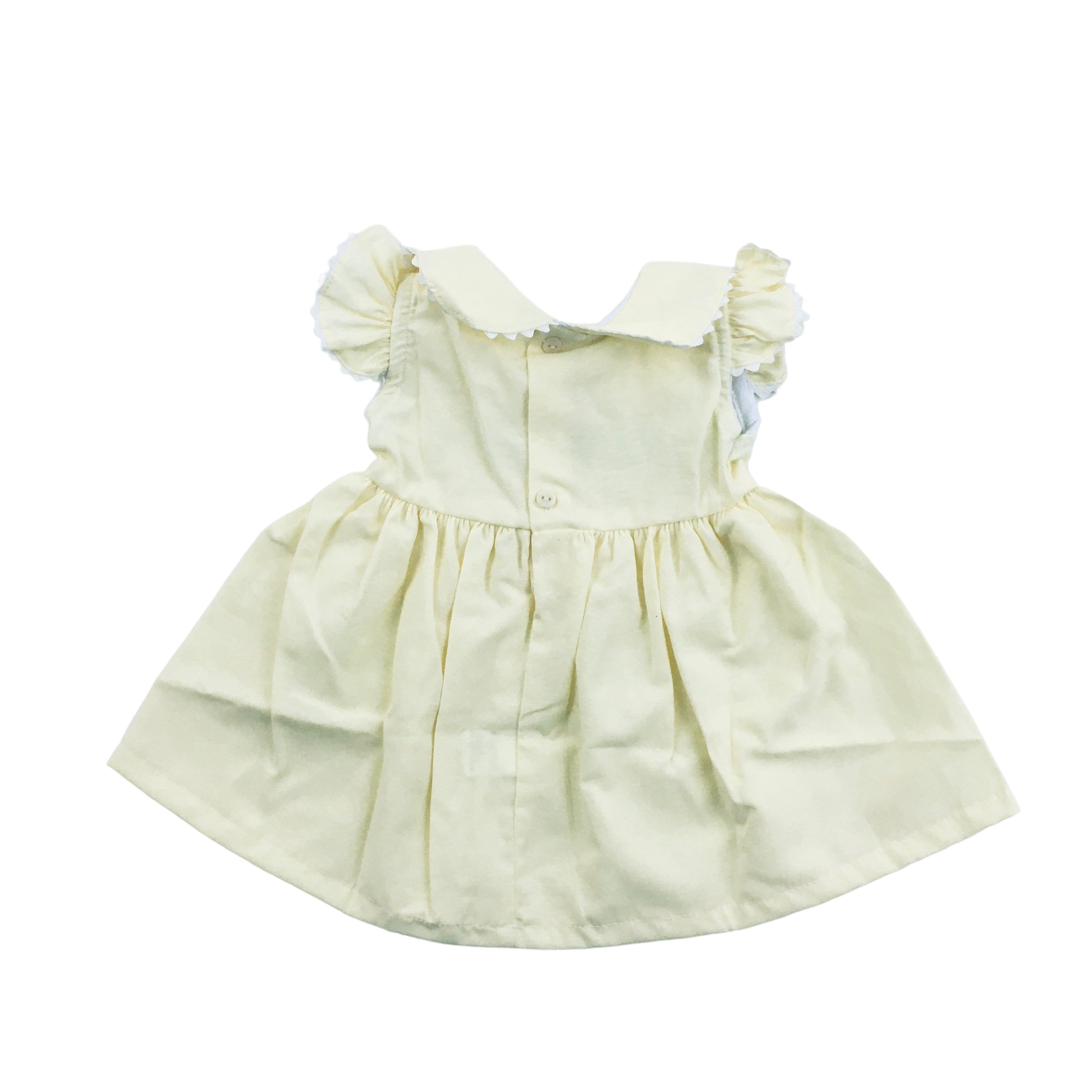 Vestido Brokinha Tricoline Florzinhas Liso