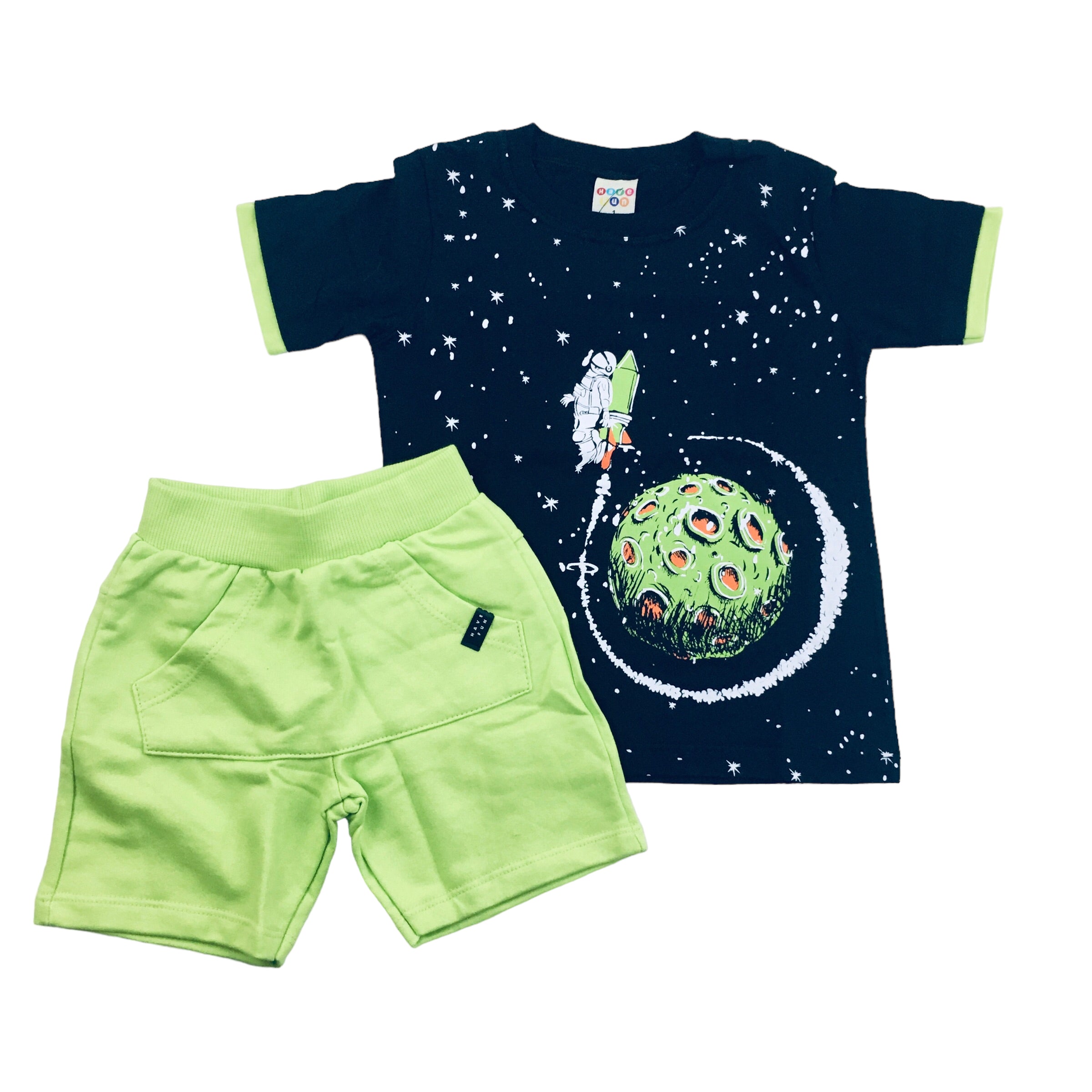 Conjunto Masculino Have Fun Espacial Meia Malha Moleton
