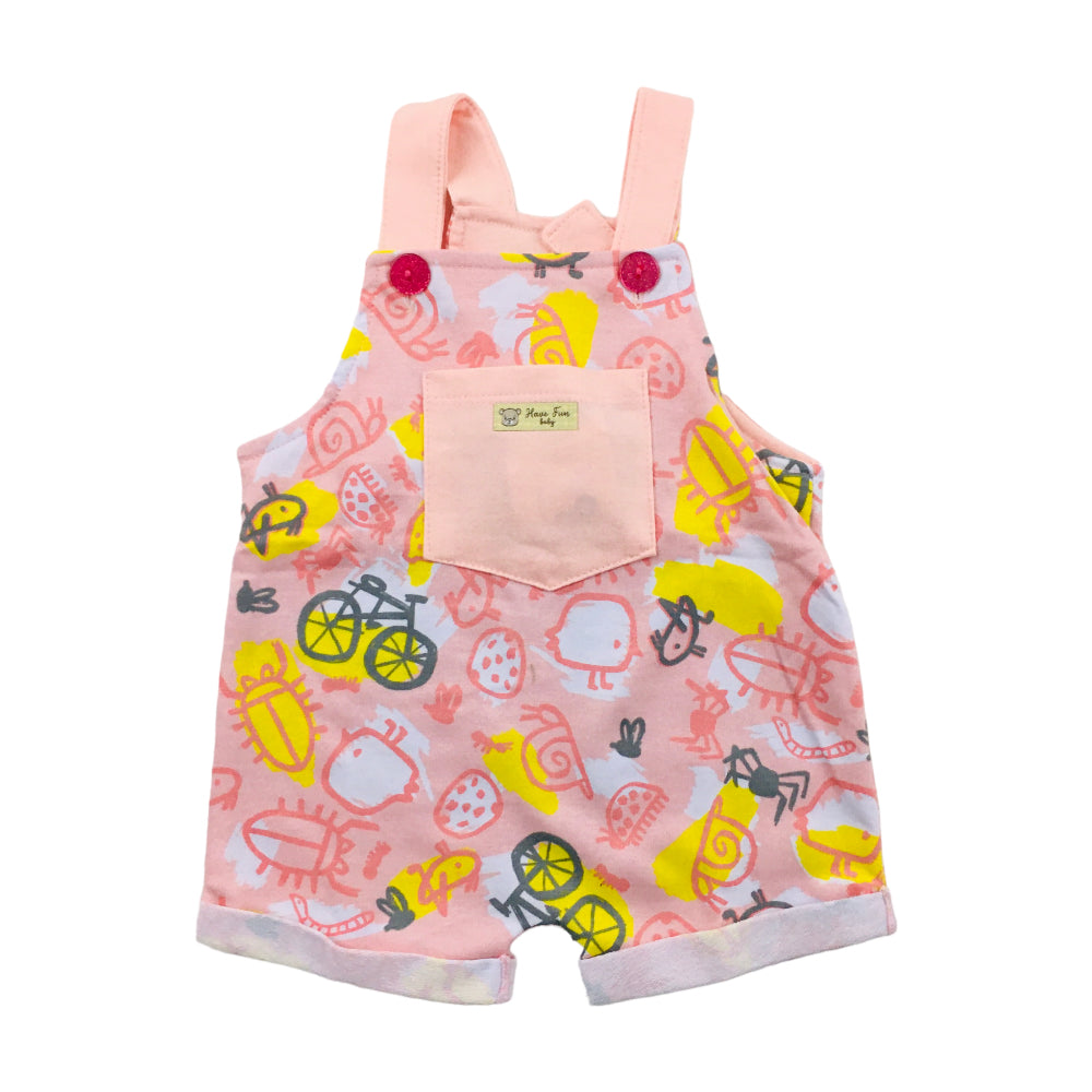 Jardineira Feminina Have Fun Estampada Moletim