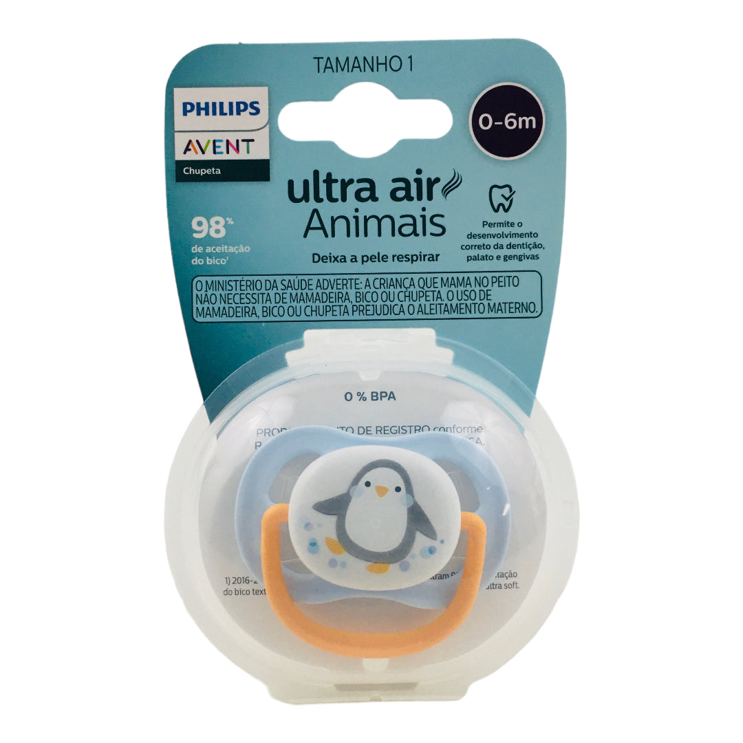 Chupeta Avent Ultra Air 0-6m Animais Pinguim Unitaria