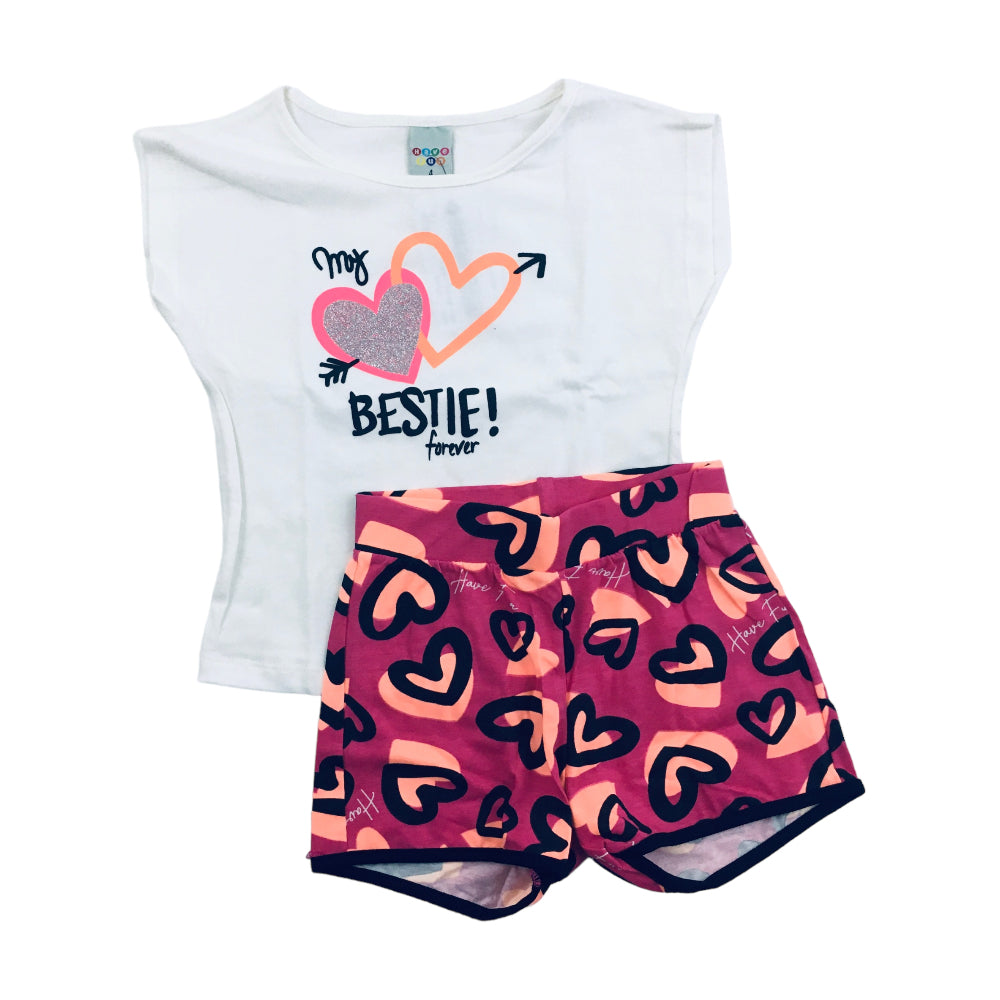 Conjunto Feminino Have Fun My Bestie Forever Cotton