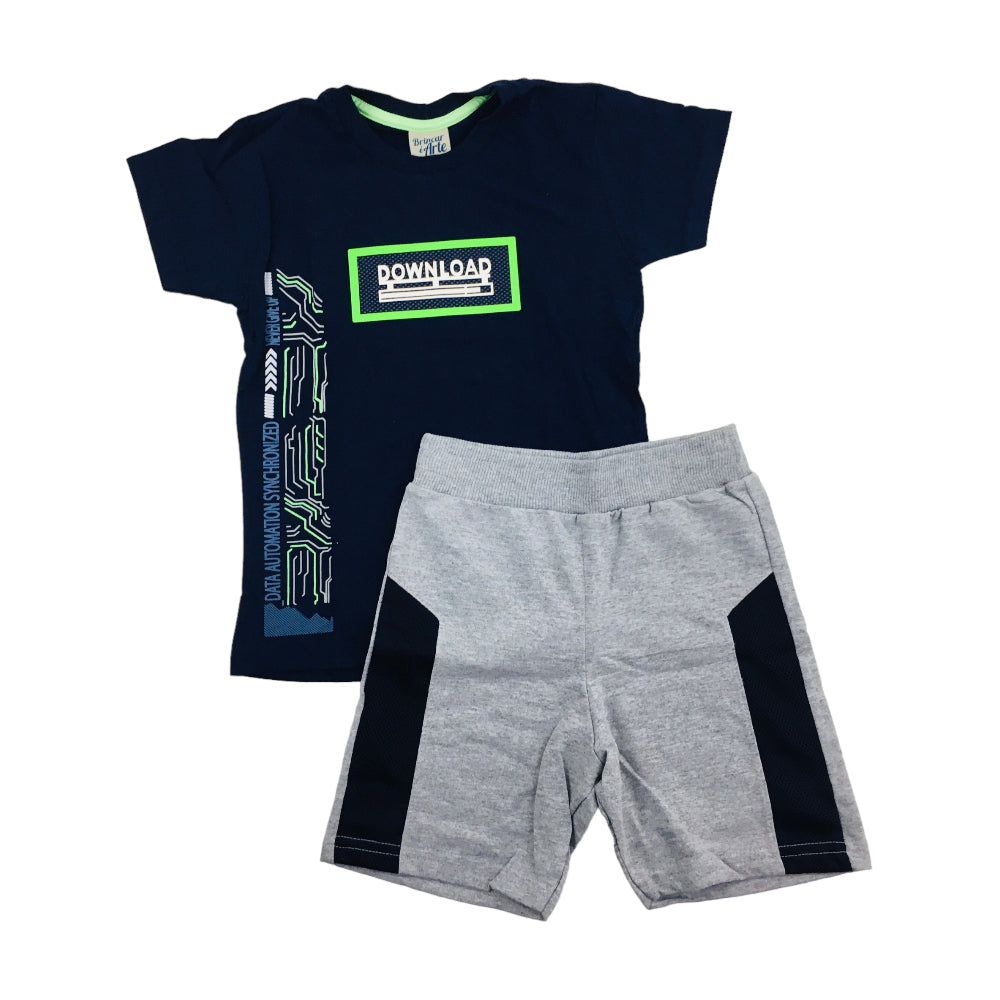 Conjunto Masculino Brincar E Arte Download Camiseta E Bermuda Moletinho