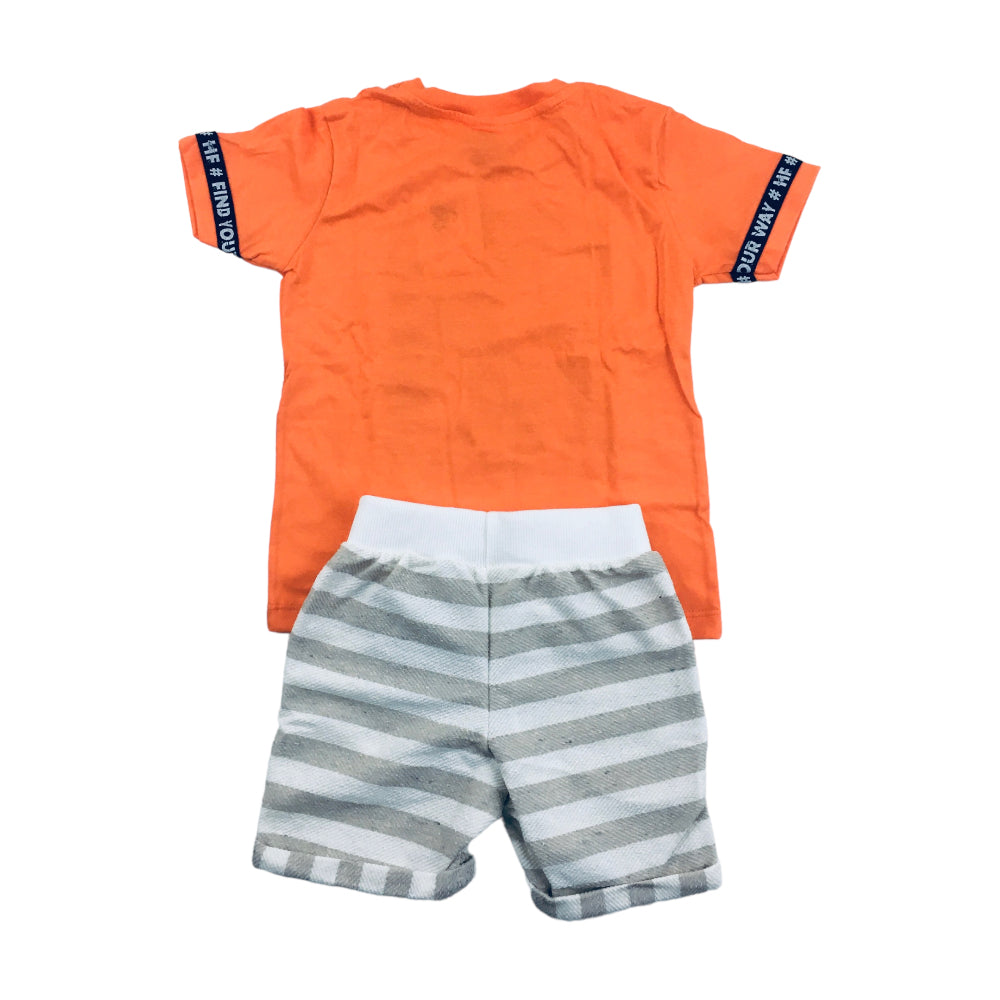 Conjunto Masculino Have Fun Veleiros Listrado Eco Meia Malha Moletom