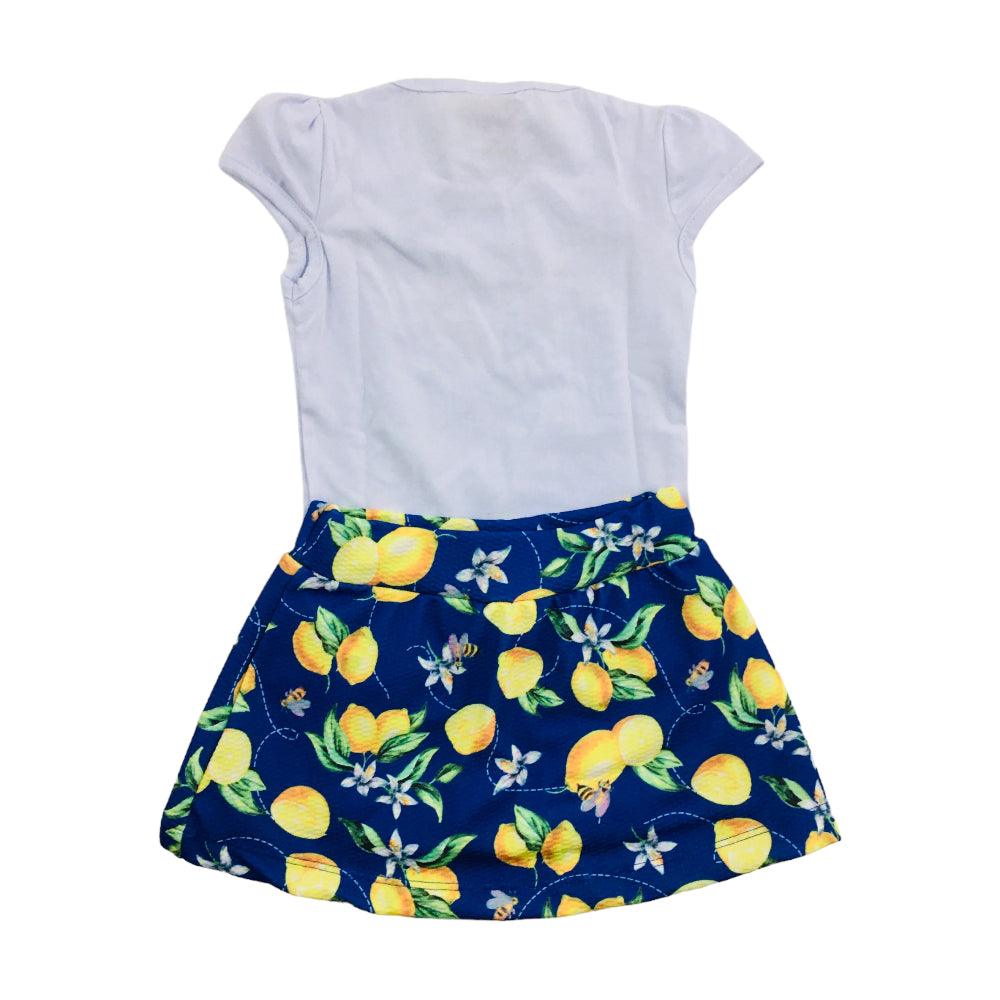 Conjunto Feminino Hrradinhos Limãos Fresh Blusa E Short Saia