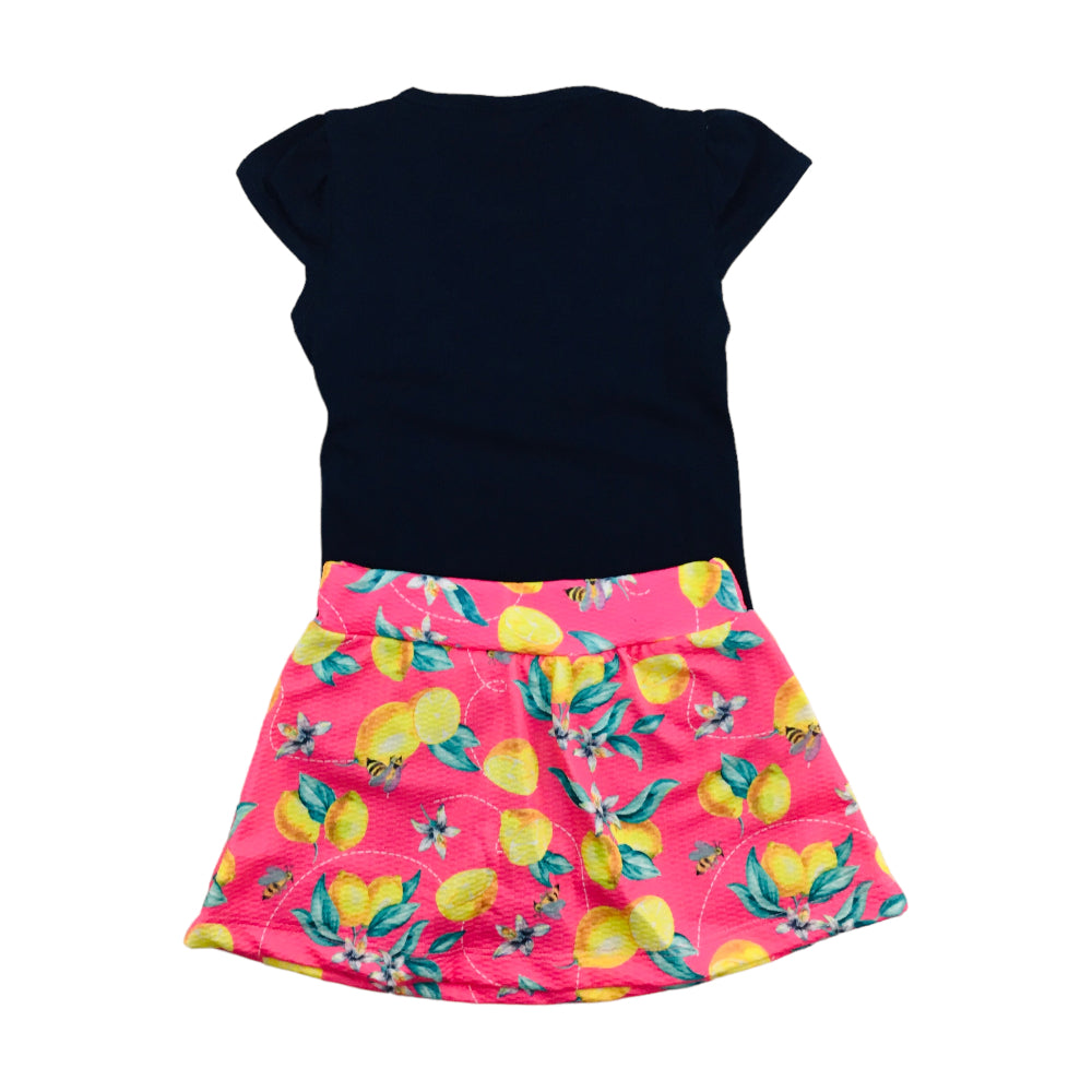 Conjunto Feminino Hrradinhos Limãos Fresh Blusa E Short Saia