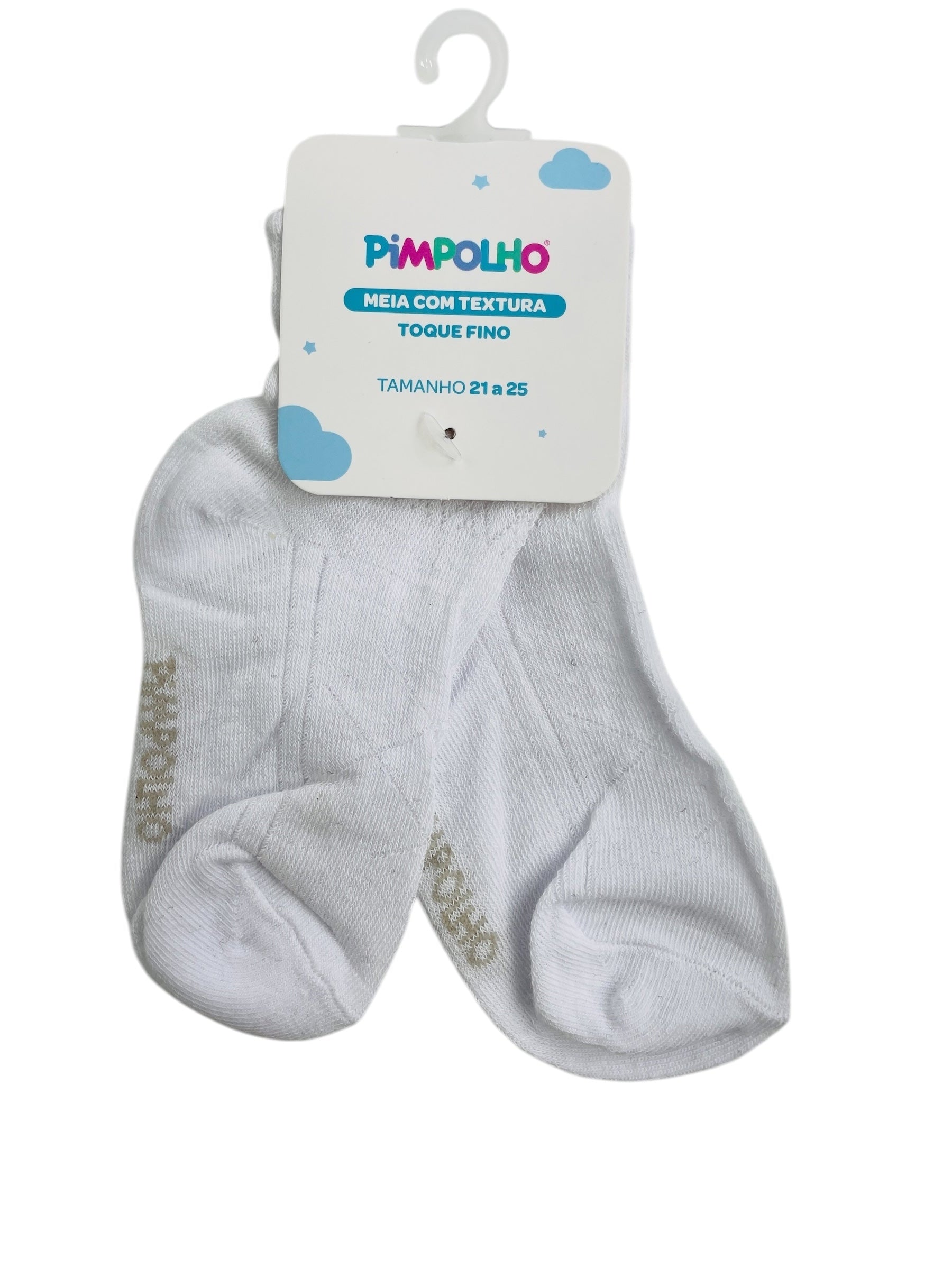 Meia Pimpolho Com Textura Toque Fino