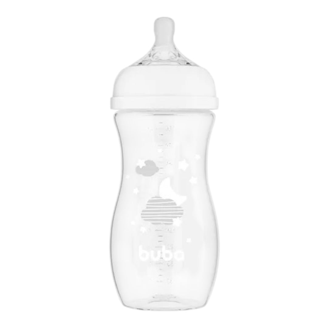 Mamadeira Buba Easy Flow Nuvem +4M - Branca - 330 Ml