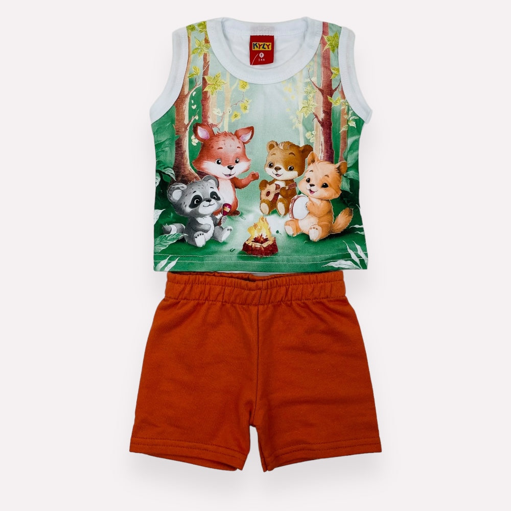 Conjunto Kyly Bichos Na Fogueira
