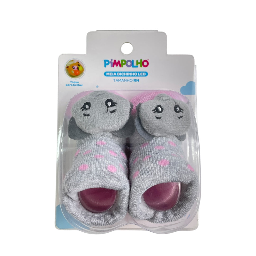 Meia Feminino Pimpolho Bichinho Led Rn
