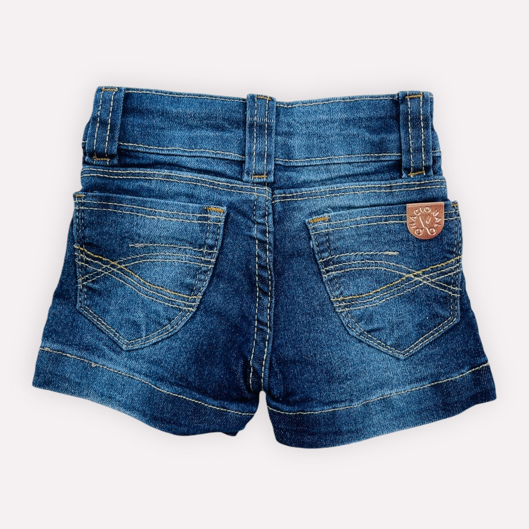 Short Bebê Nacional Jeans Básico