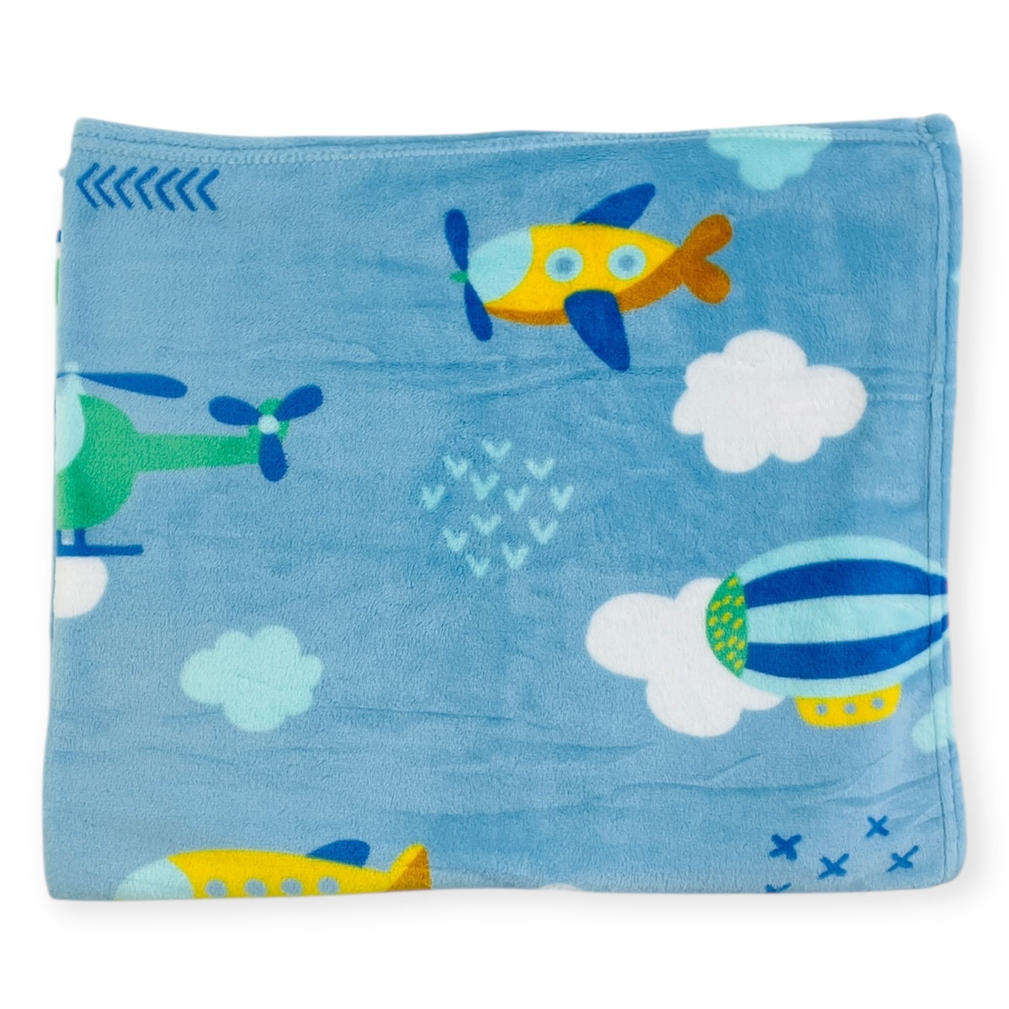 Cobertor Flannel Zepelin Prime Baby - Azul - 90 X110 Cm