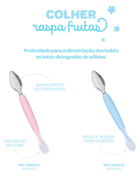 Colher Pimpolho Raspa Frutas +6m