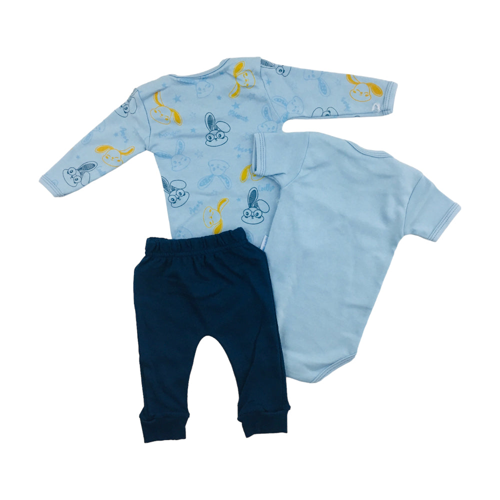 Kit Yuks Com Dois Bodies Com Calça Coelhos