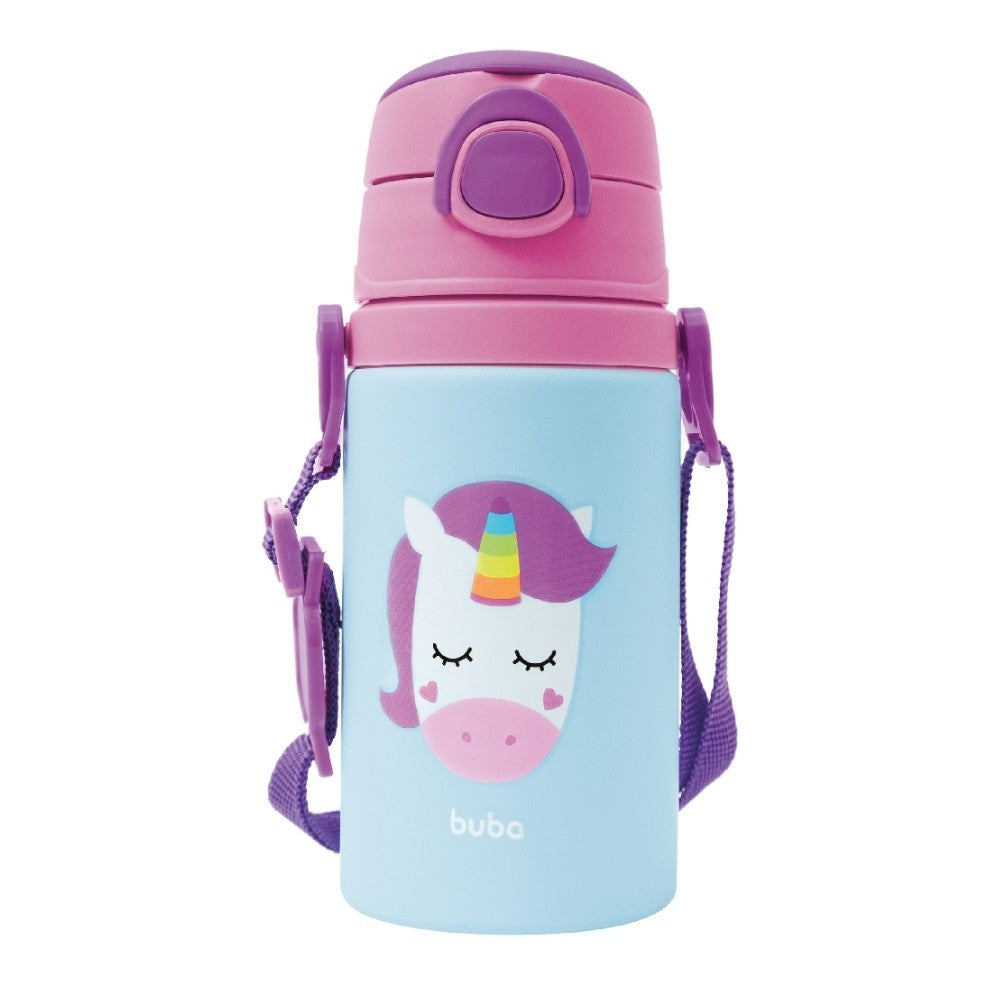 Garrafinha Buba Baby De Aluminio Animal Fun Unicórnio
