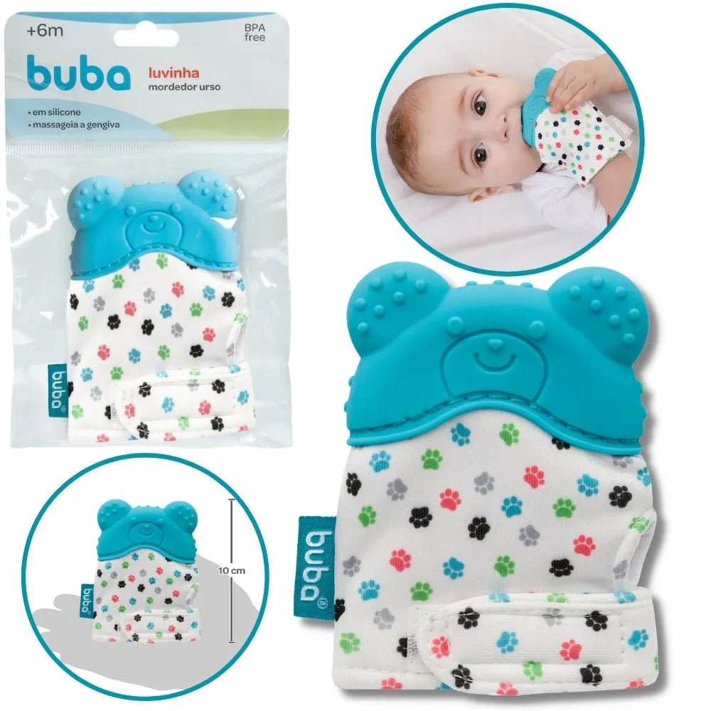 Luva Mordedor Buba Baby Urso Silicone