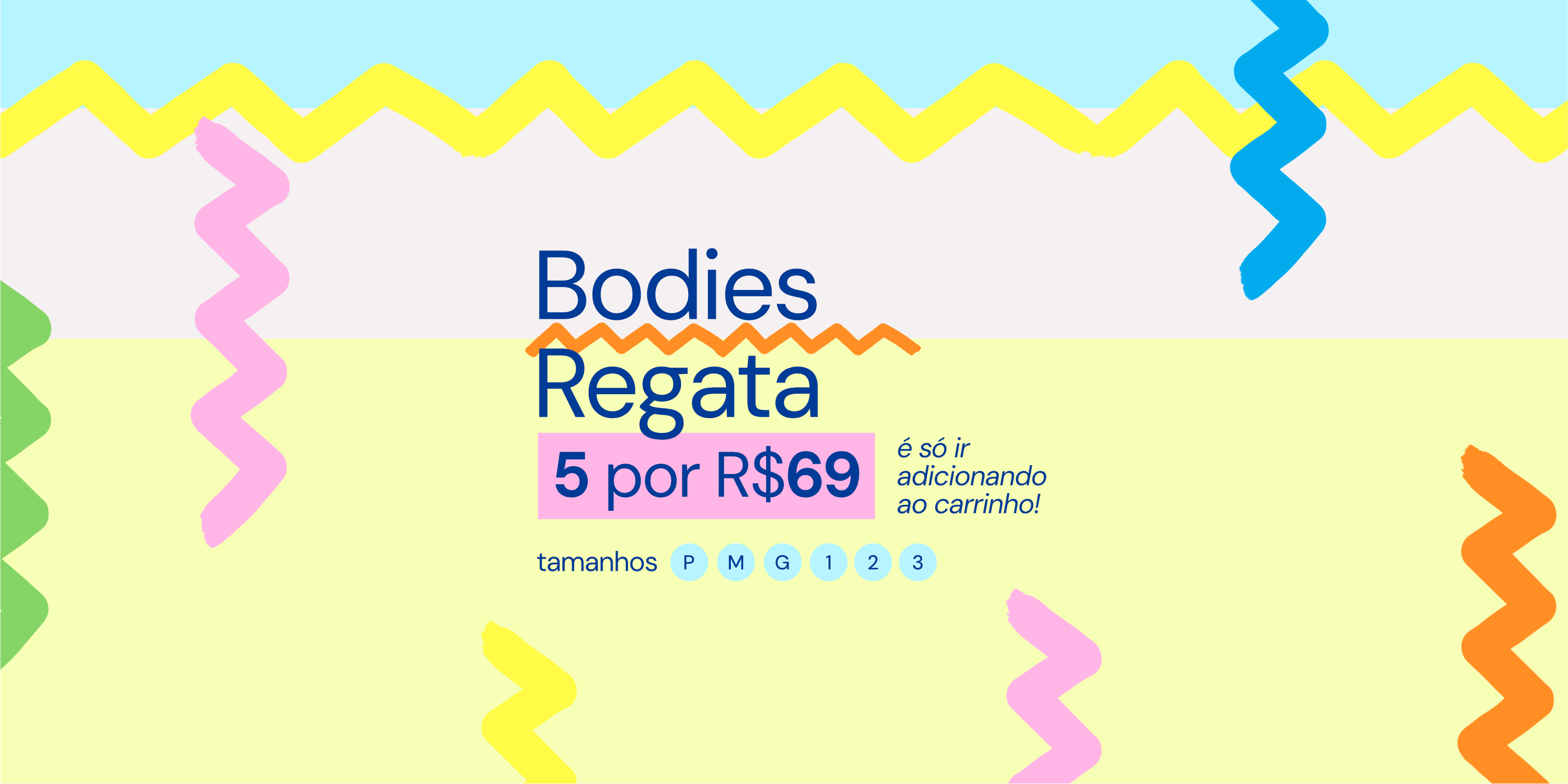 COMBO: 5 Bodies Regata por R$69