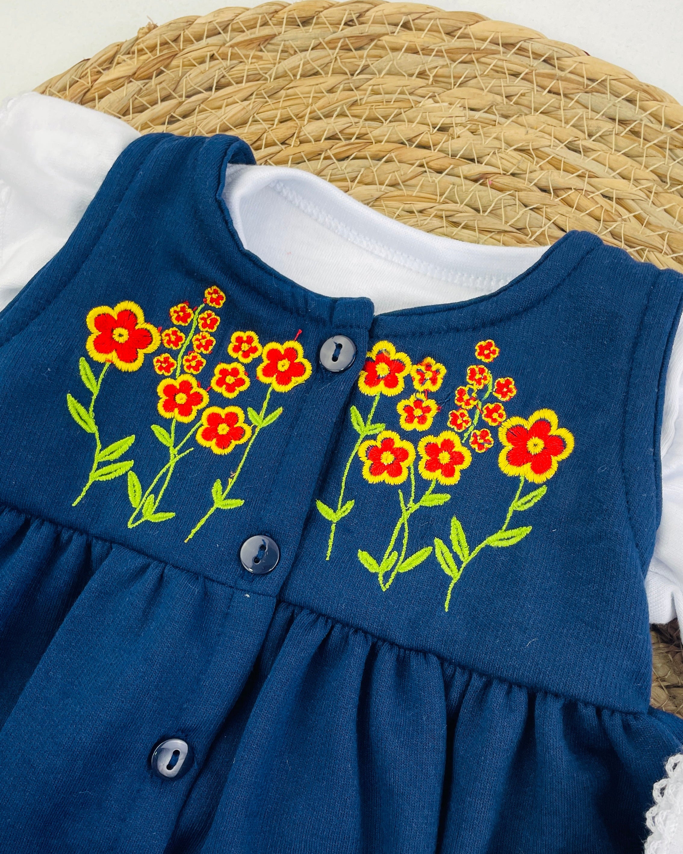 Vestido Brokinha Arranjo De Flores