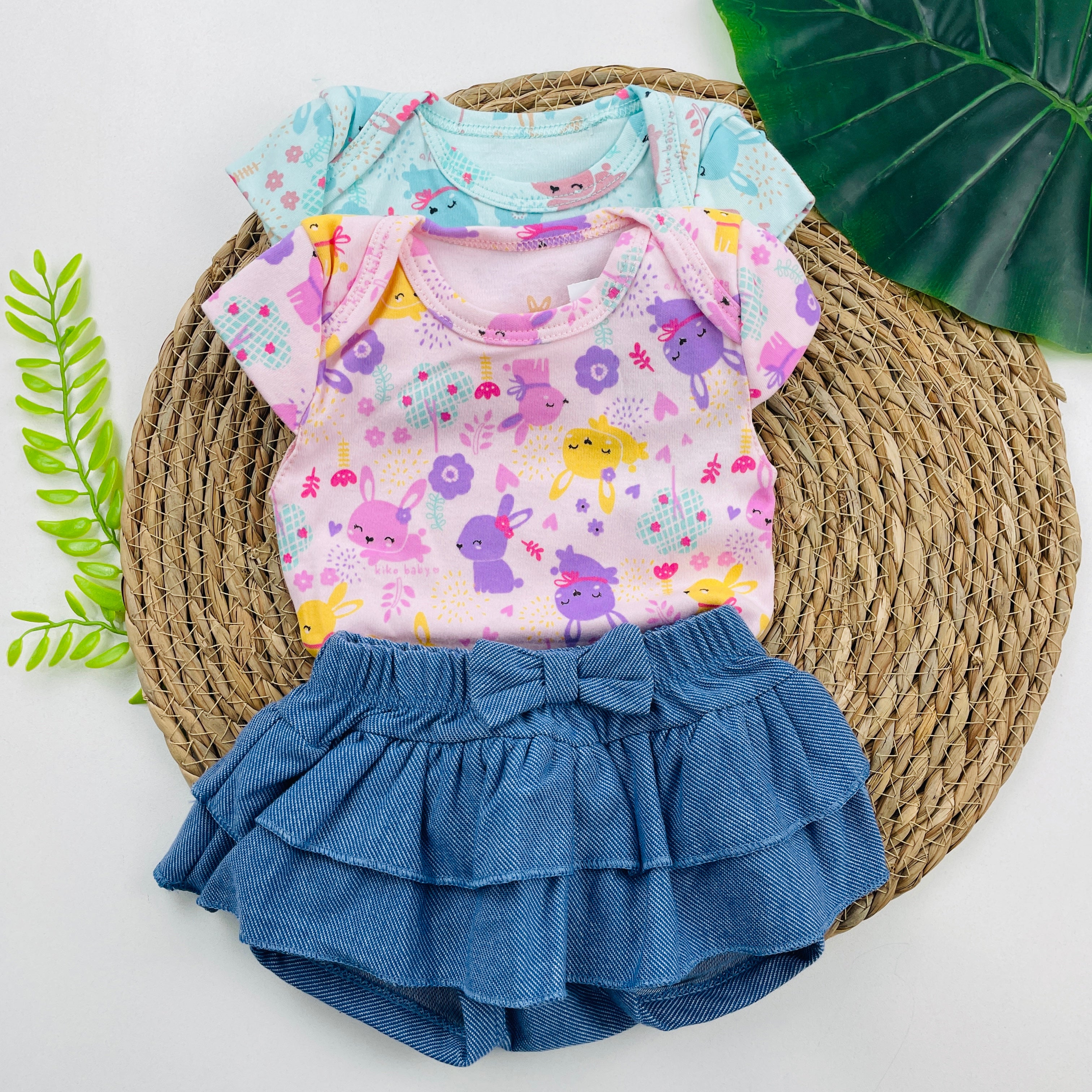 Conjunto Manga Curta Kiko Baby Coelhinha