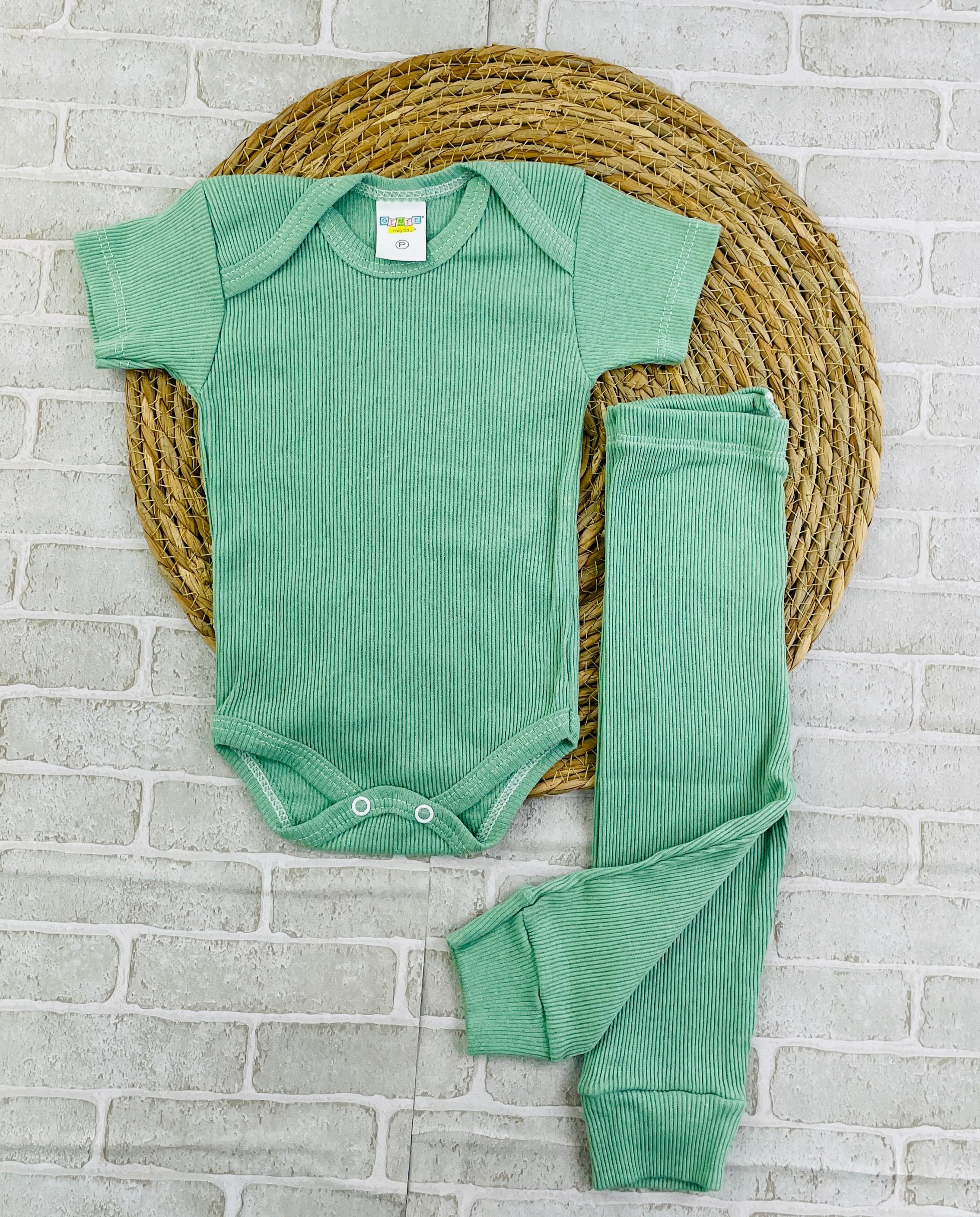 Conjunto Manga Curta Ribana Verde