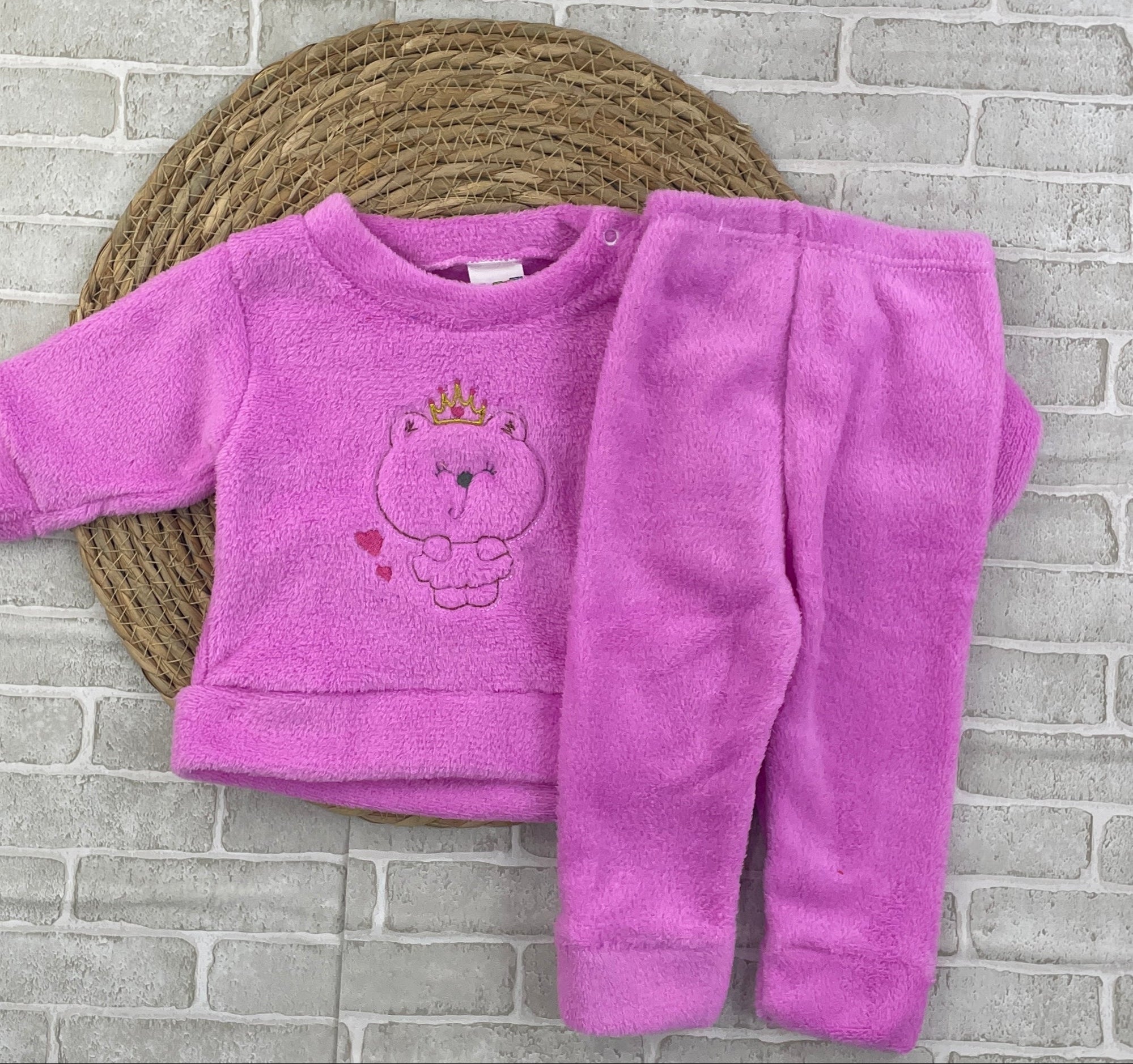 Conjunto Soft Bordado Ursinha