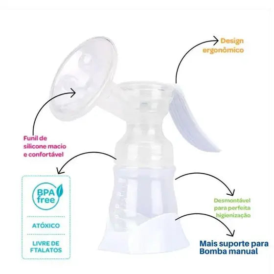 Bomba Manual Pimpolho Extratora De Leite 180 Ml