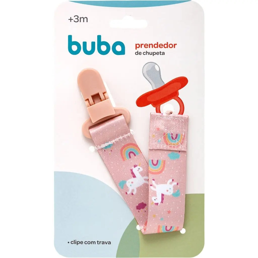 Prendedor De Chupeta Buba Magic +3 Meses