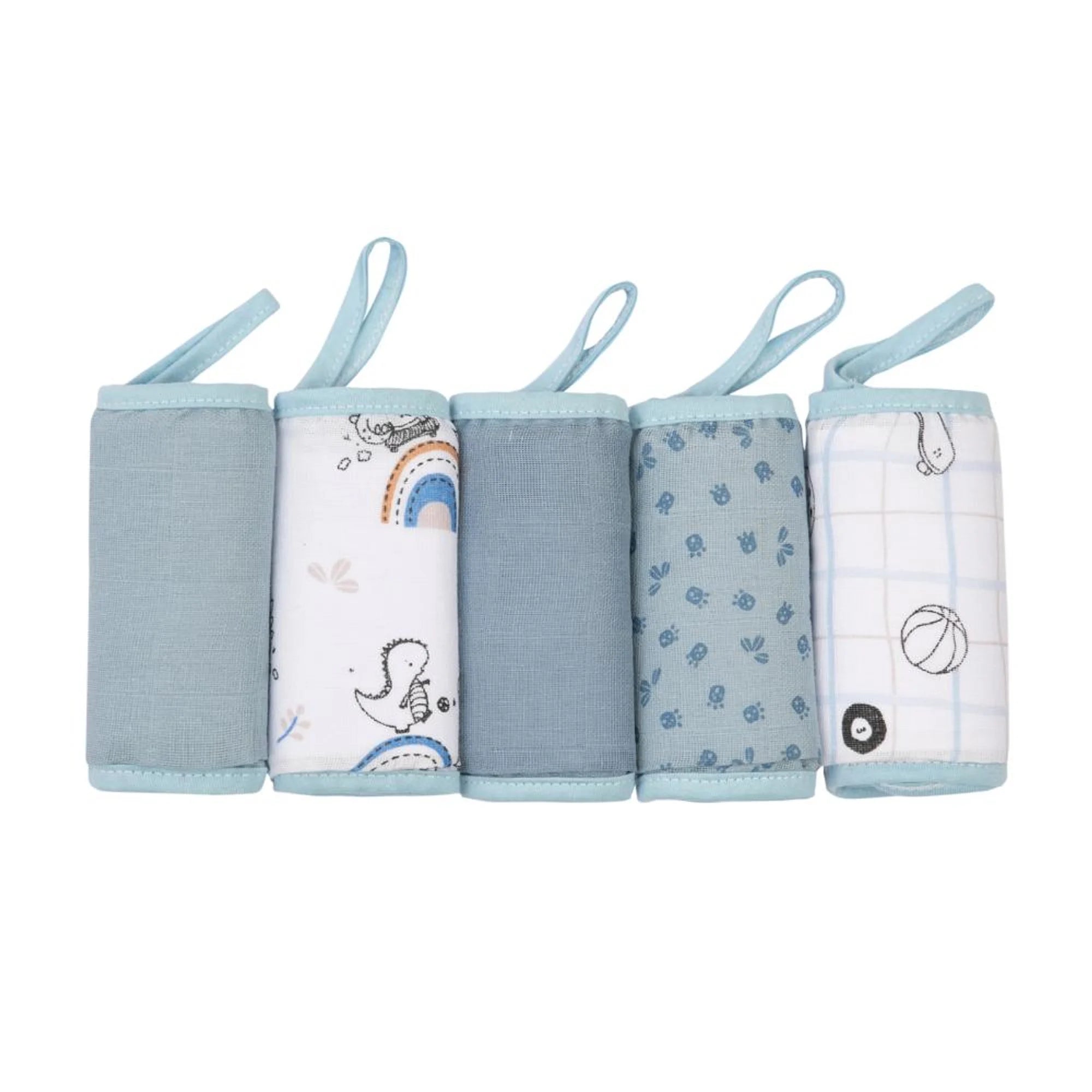 Paninho De Boca Papi Baby Soft Premium Com Prendedor De Chupeta 32 X32 Cm 05 Peças