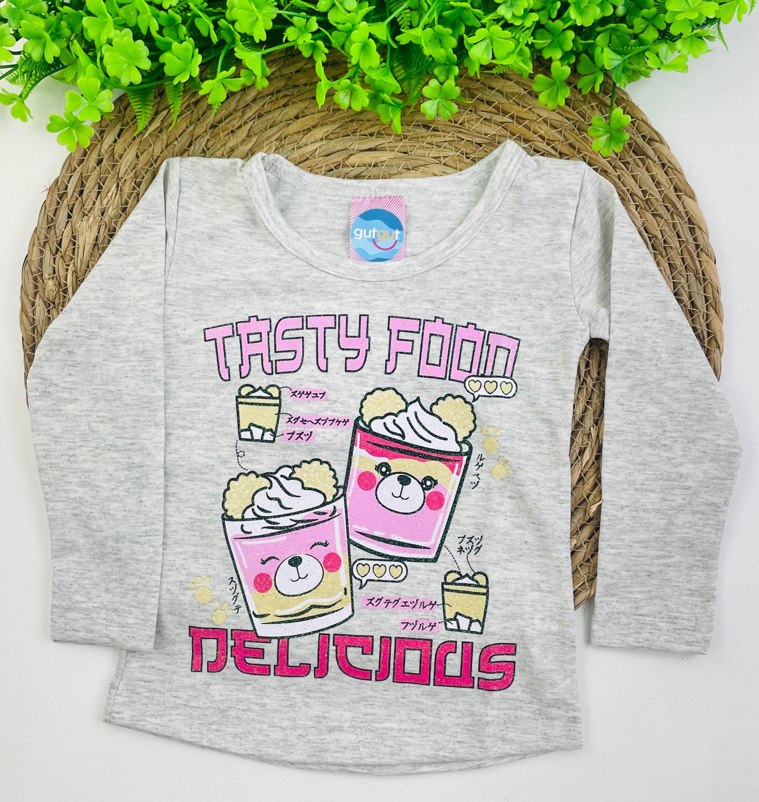 Blusa Manga Longa Fashion Kids Tasty Food