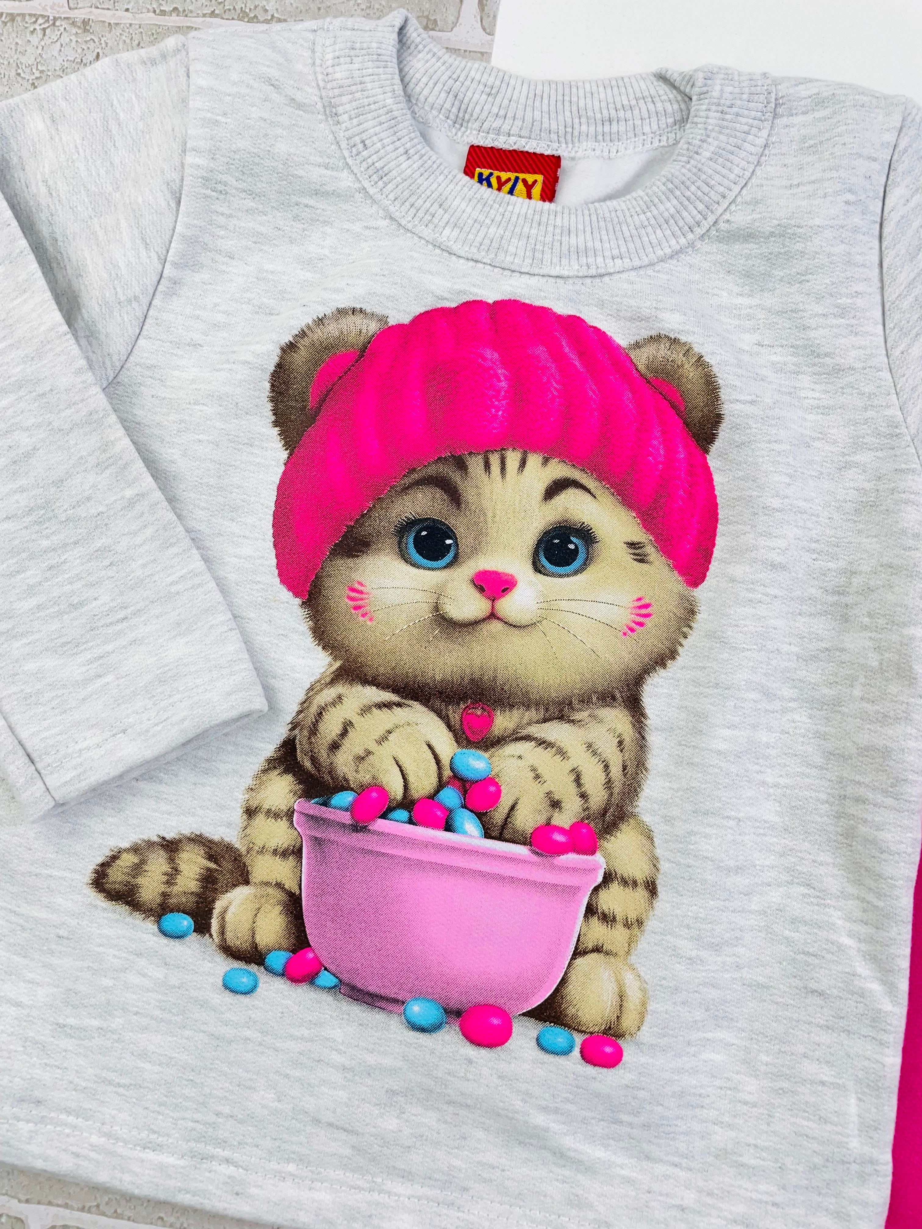 Conjunto Feminino Kyly Gatinha De Touca