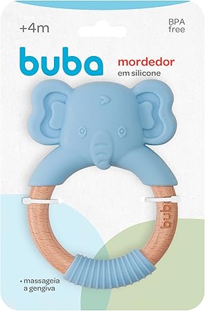 Mordedor Buba Elefante Em Silicone E Bambu +4M