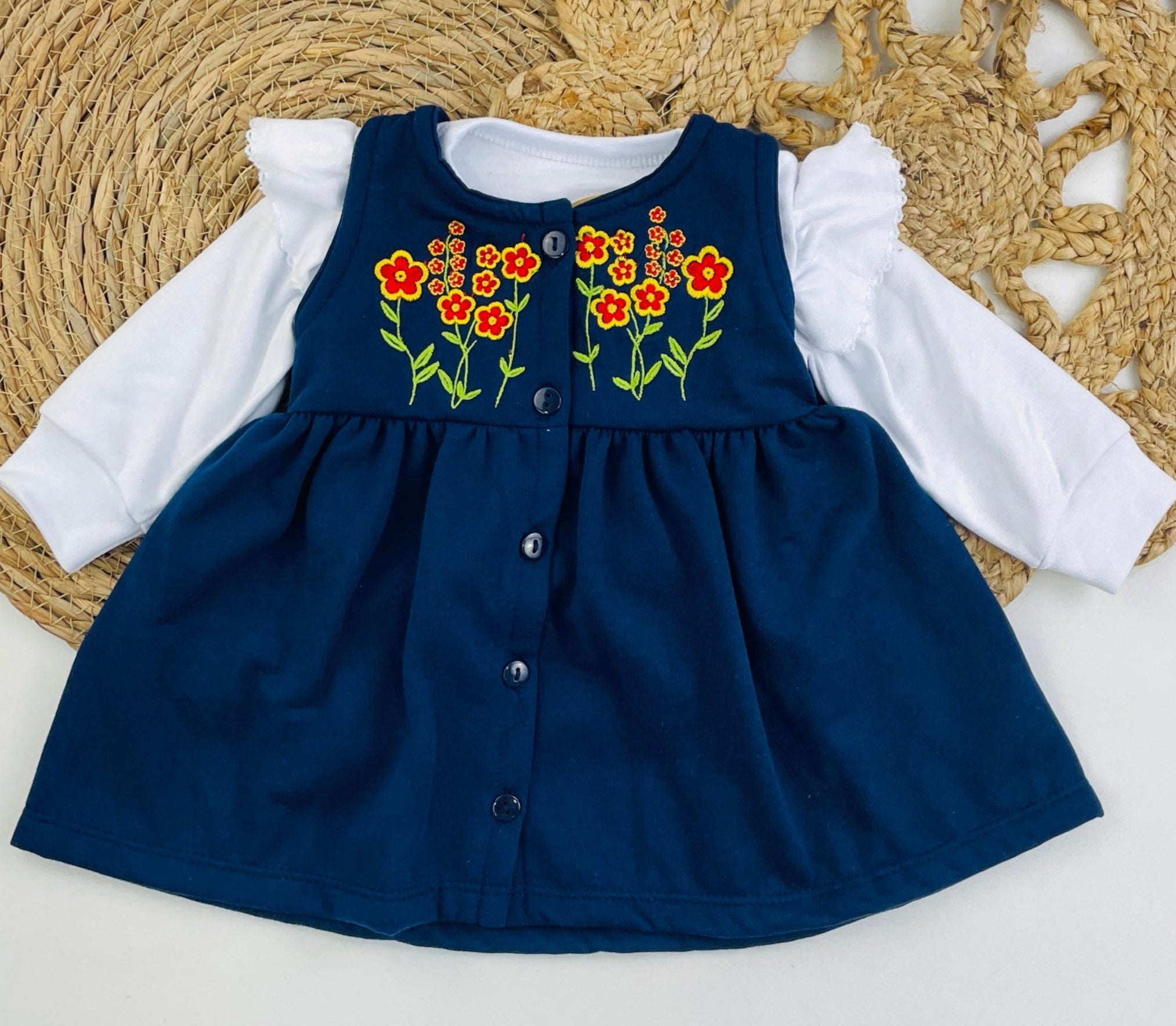 Vestido Brokinha Arranjo De Flores