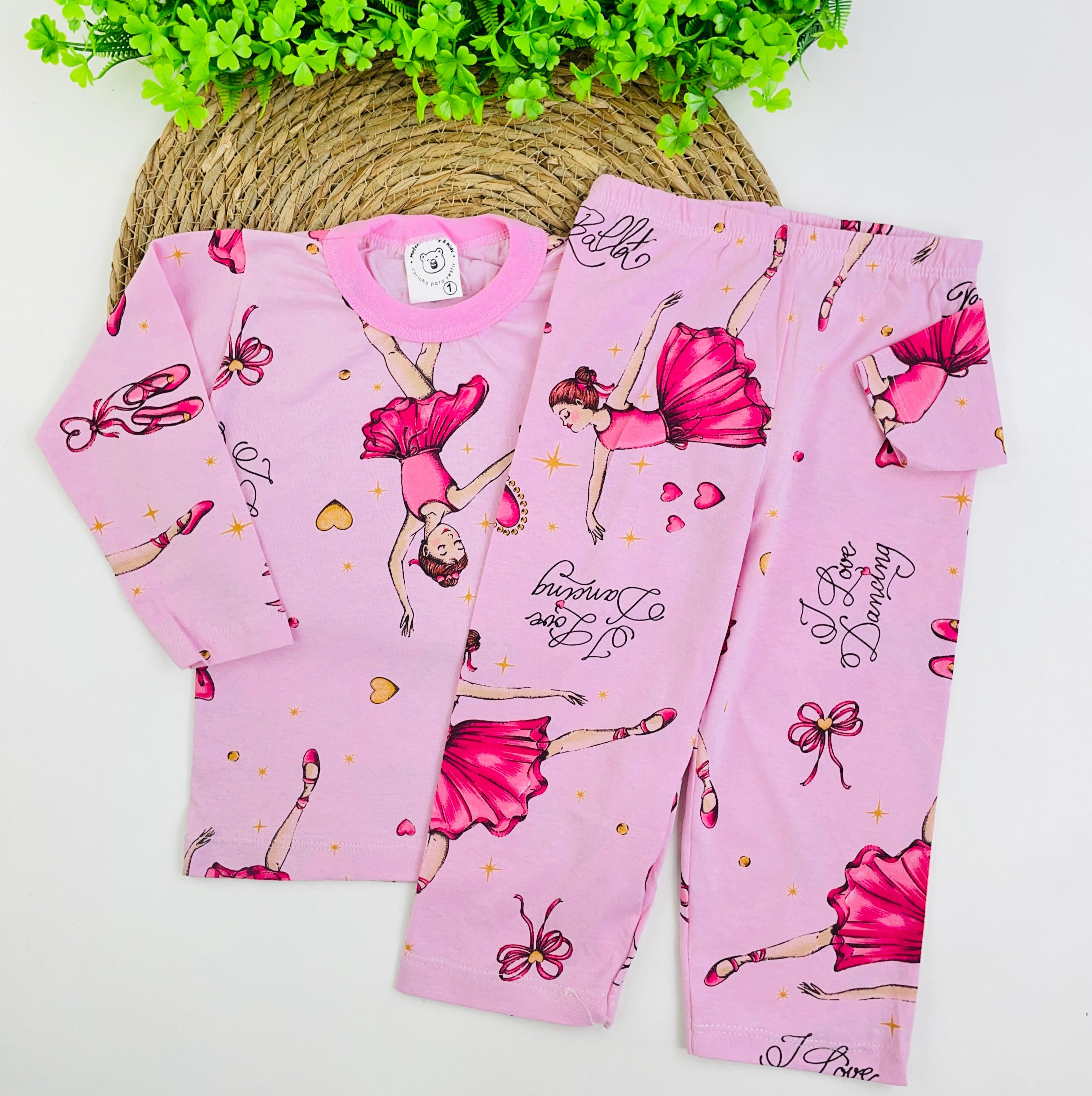 Pijama Manga Longa Mafessoni Bailarina