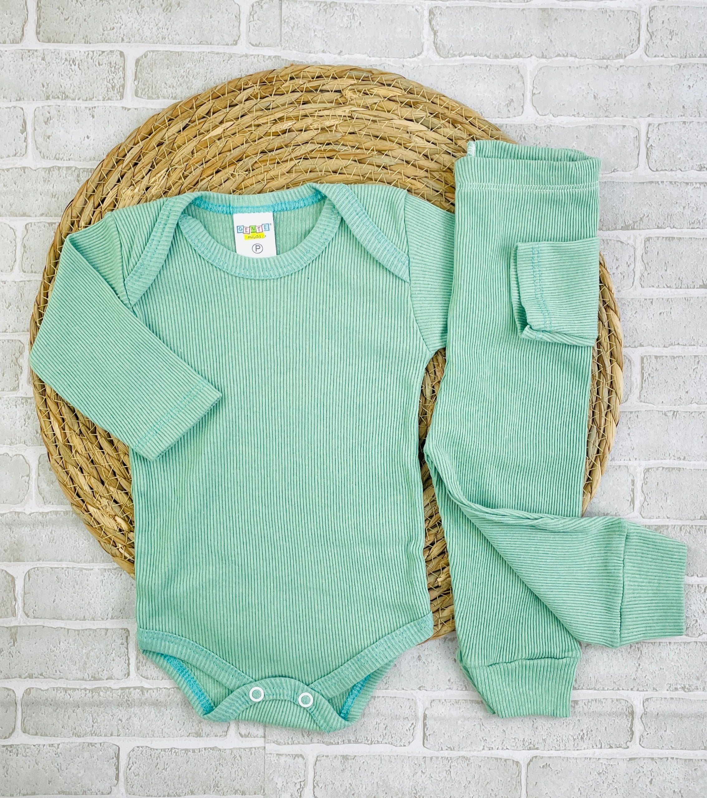 Conjunto Manga Longa Ribana Verde