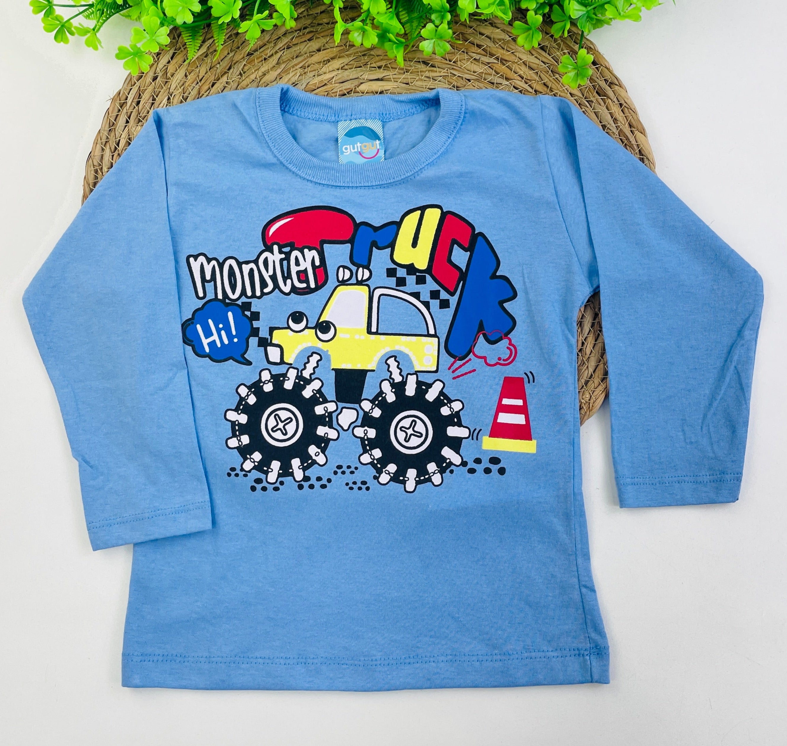 Camiseta Manga Longa Fashion Kids Monster Truck