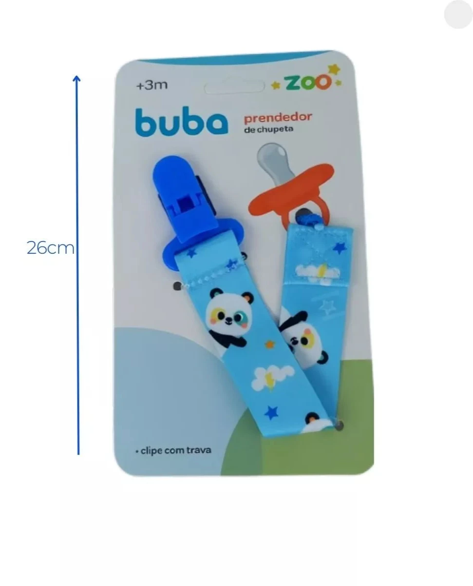 Prendedor De Chupeta Buba Zoo +3 Meses